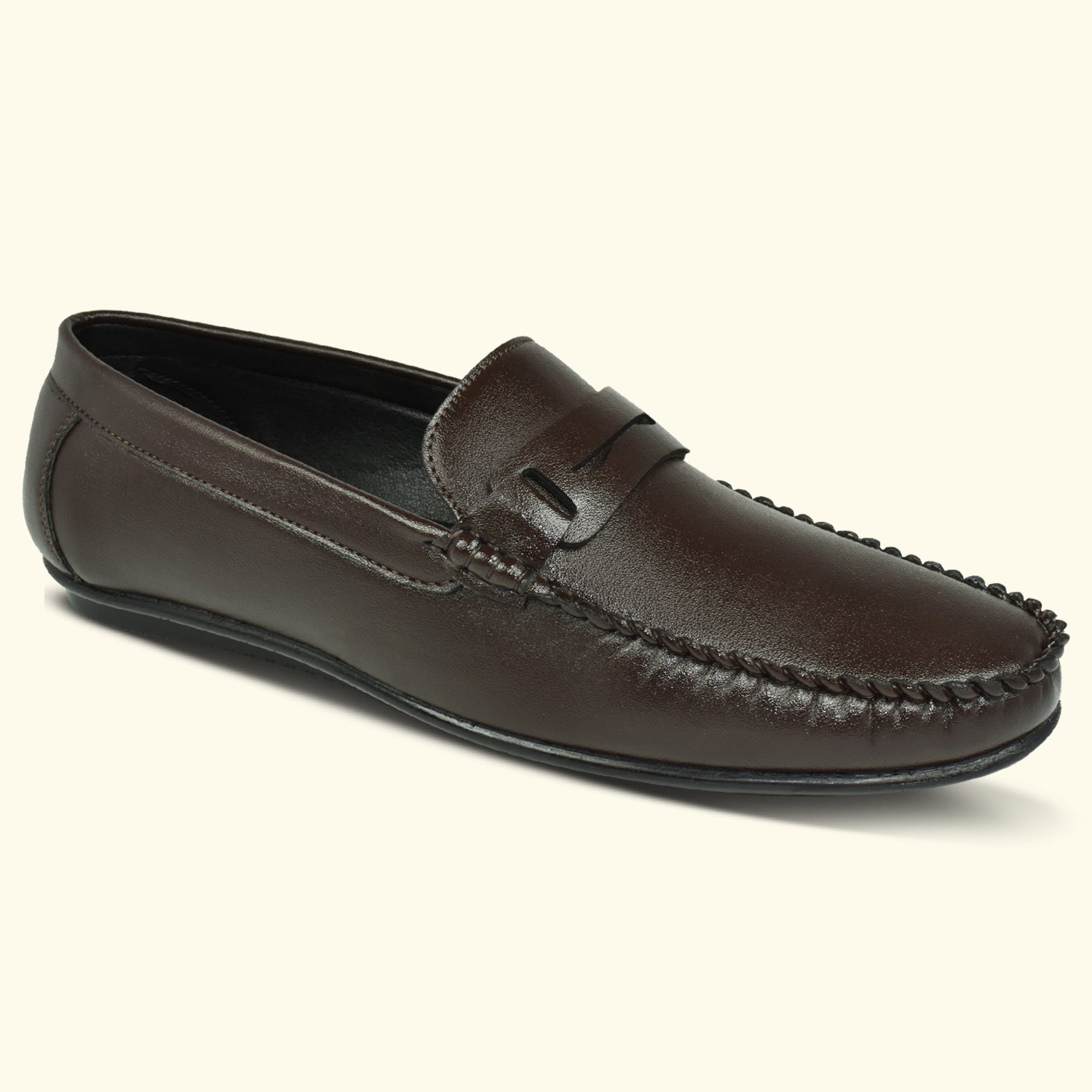 AJANTA Brown Loafers For Men| Soft Cushioned Insole | Super Flexible, Slip-On Shoes for Casual, Office & Everyday Wear EG4019
