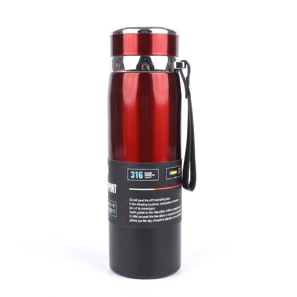 AJANTA 1000ml Stainless Steel Thermal Water Bottle | 316 Surgical Grade Steel High Vacuum Flask | Double Wall Insulated Bottle | 12H Hot & 48H Cold Retention | Leak Proof Lid with Carry Strap & Inner Strainer Drinking Bottle For Office, Travel, Outing