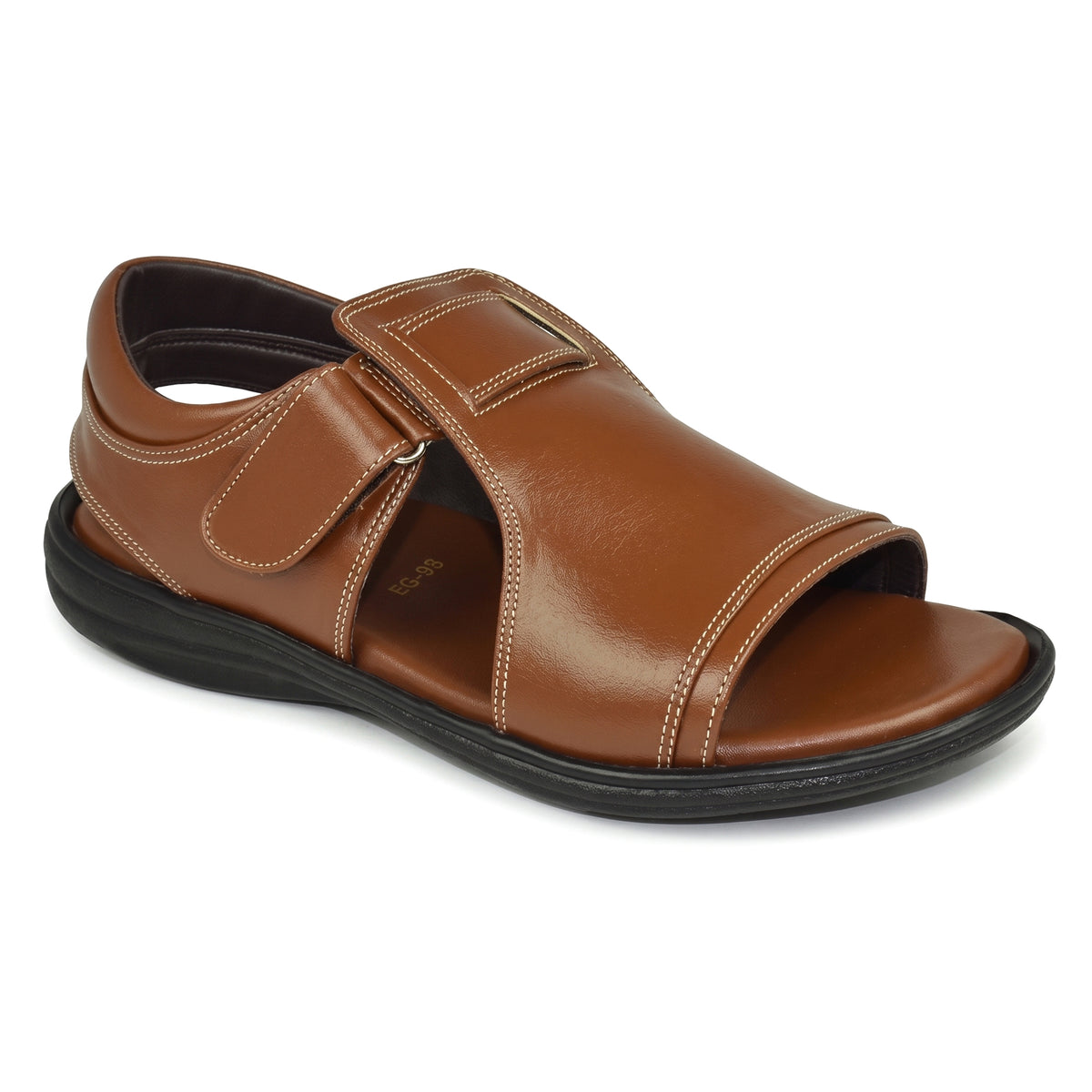 AJANTA Premium Adjustable Sandals For Men | Lightweight Breathable Walking Footwear | Comfortable Velcro Straps Sandal Cushioned Open Toe For Daily Wear Office, Travel, Outdoor & Ethnic Puja Sandals