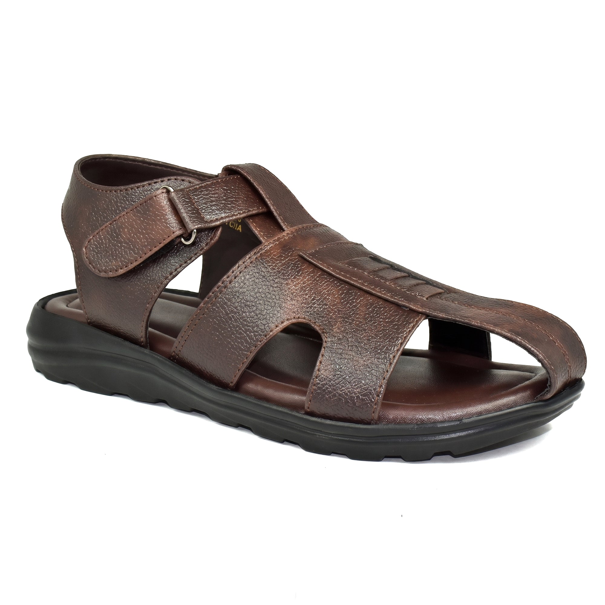 AJANTA Mens Comfort Velcro Sandals | Cushioned Footbed | Durable Sole