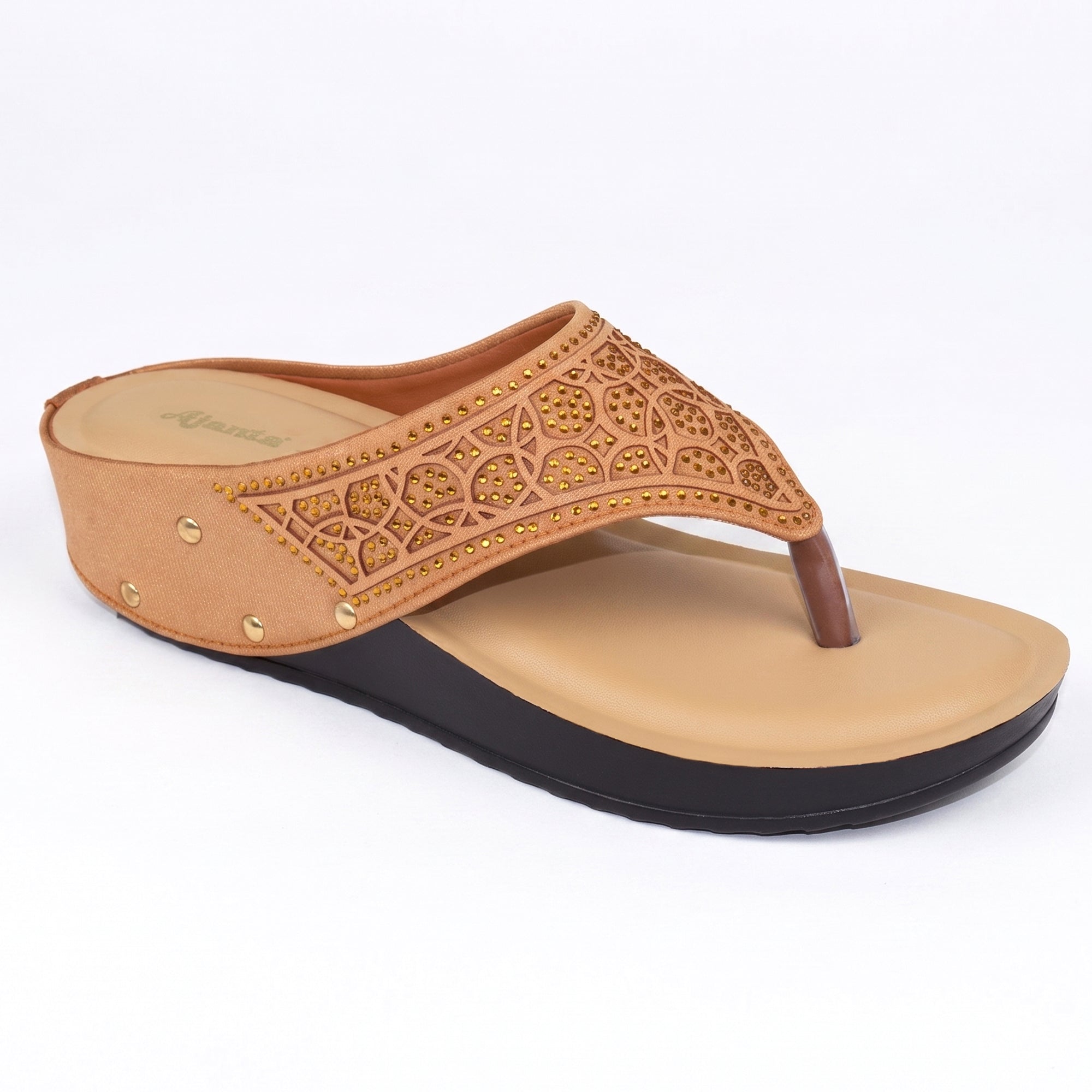 Women’s Stylish Comfort Sandals | Casual Daily Wear Slip-On Flats for Women & Girls | Lightweight Fashion Footwear Beige