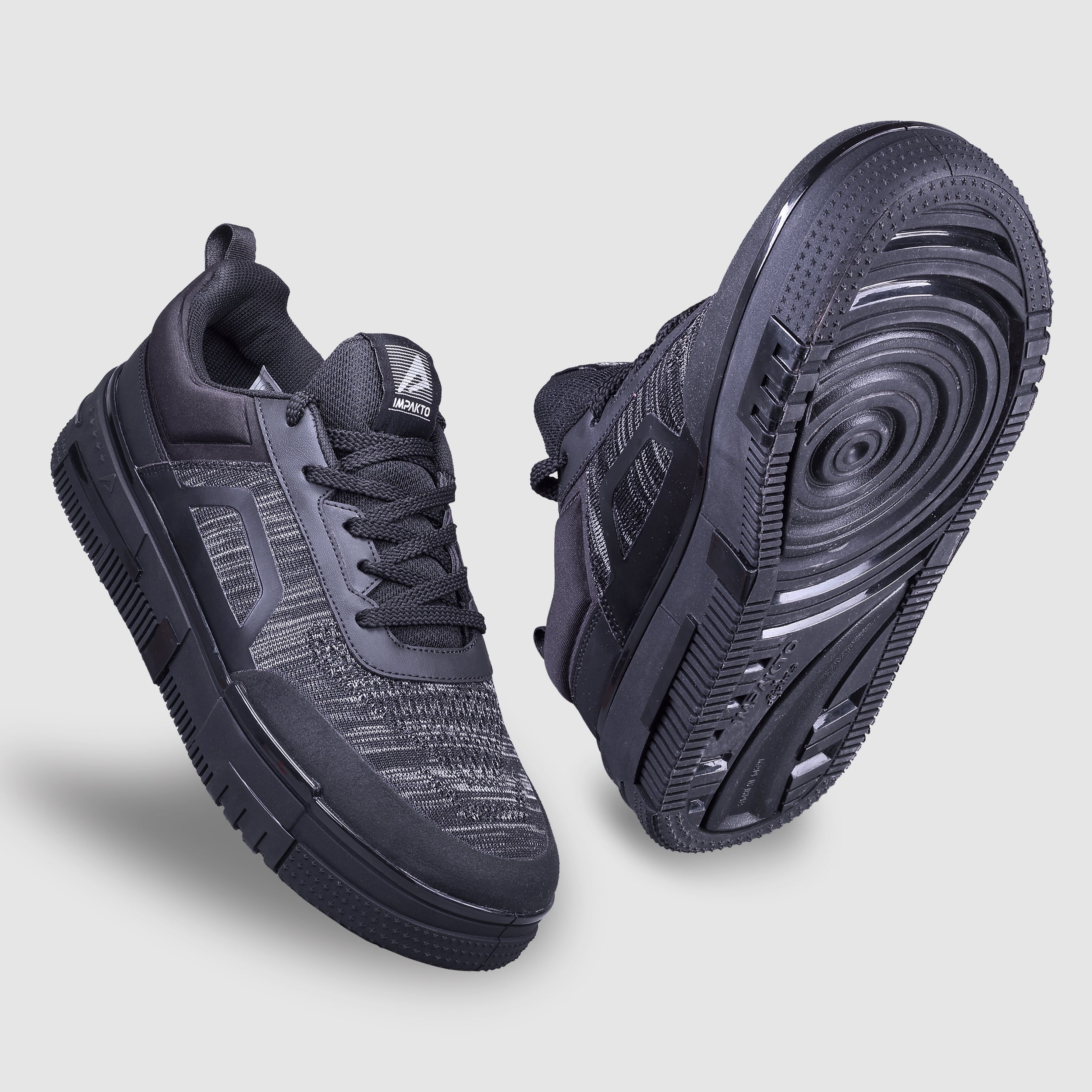 Impakto Men's Black Sneaker - AS3348