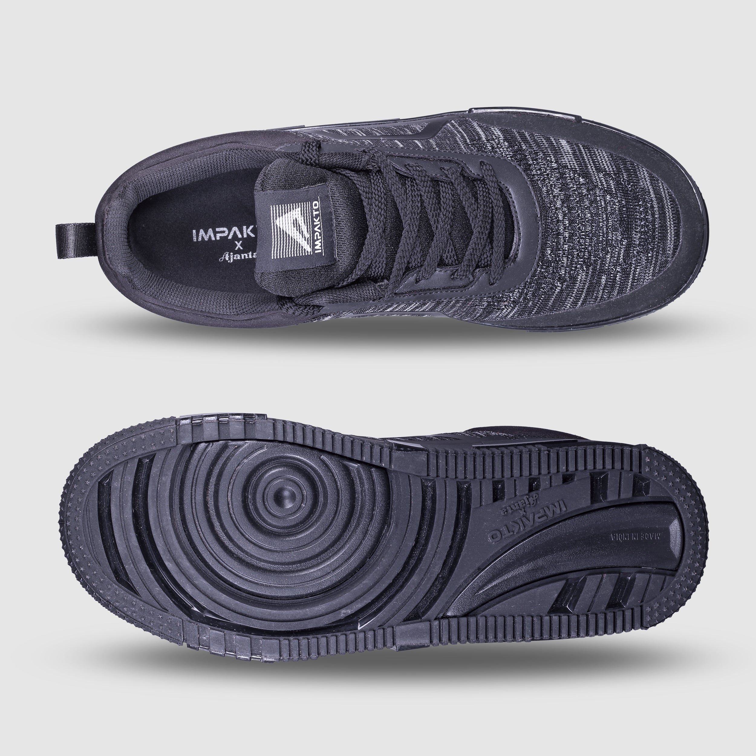 Impakto Men's Black Sneaker - AS3348