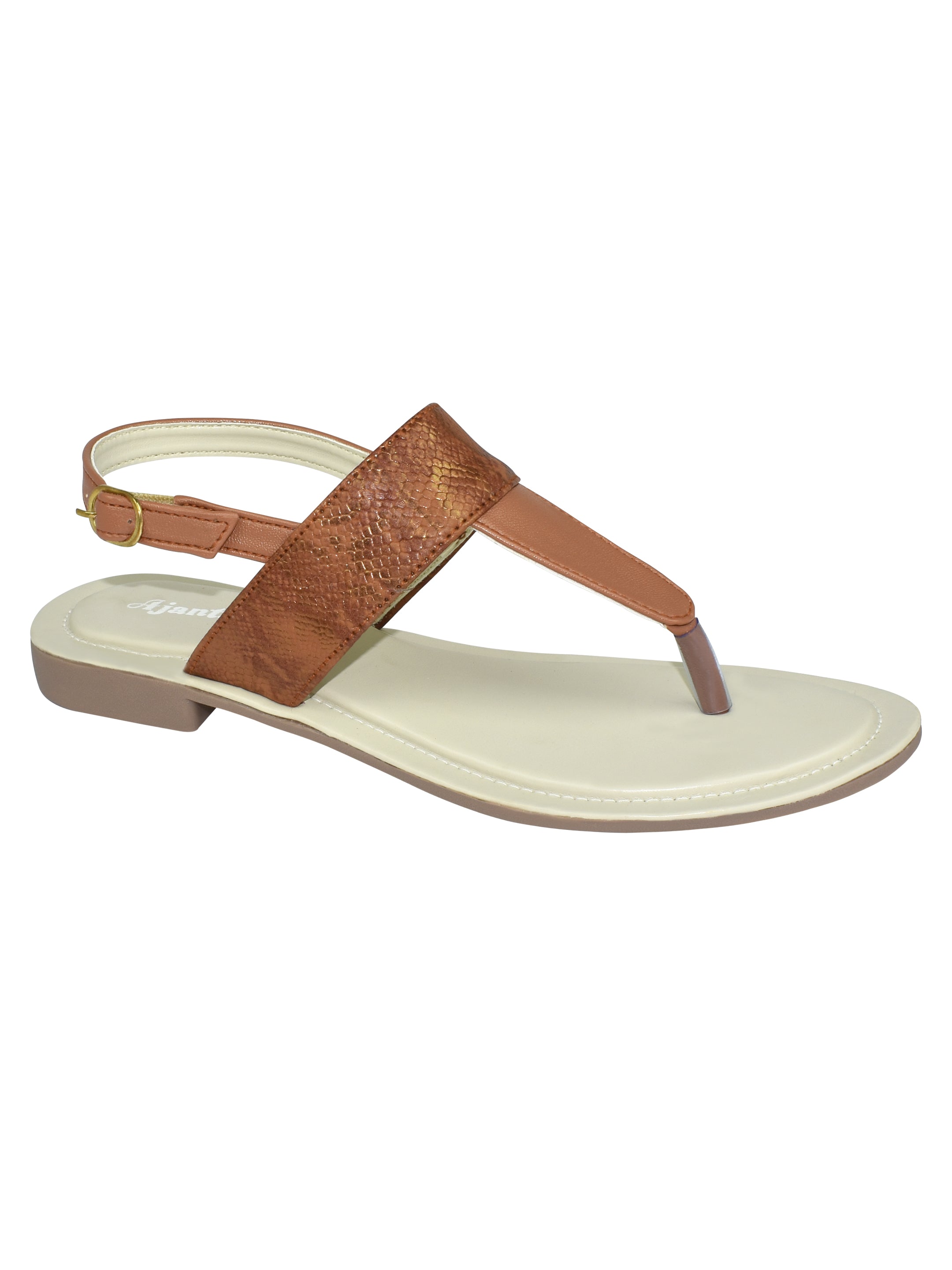 Ajanta Comfortable flat sandals for women ,stylish Casual Soft chappal Summer Look with These Flats EL4012
