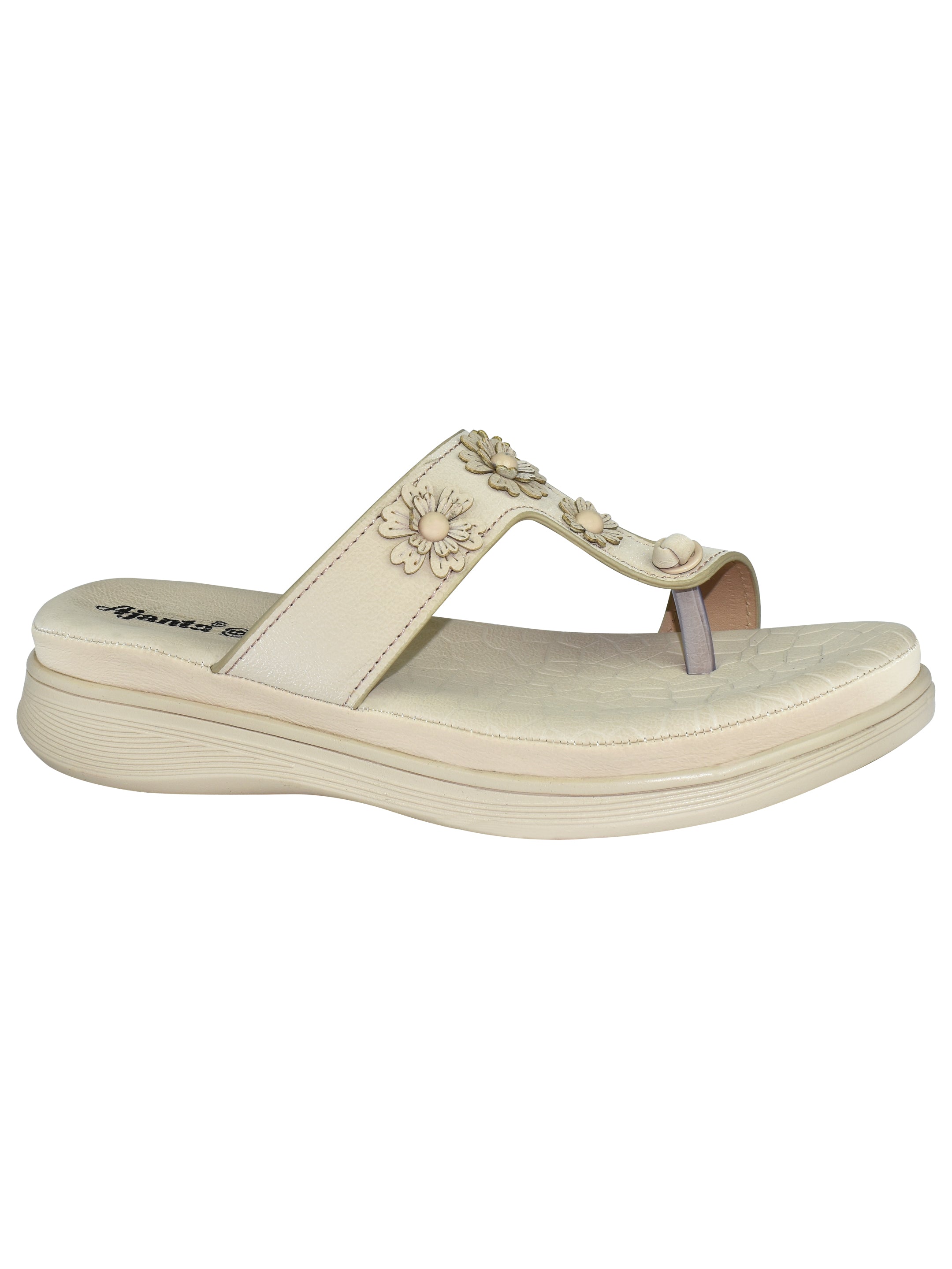 Ajanta Women Flat Sandal /  Stylish, Comfortable & Lightweight /  Comfortable Flat Slip-On Sandal EL2001