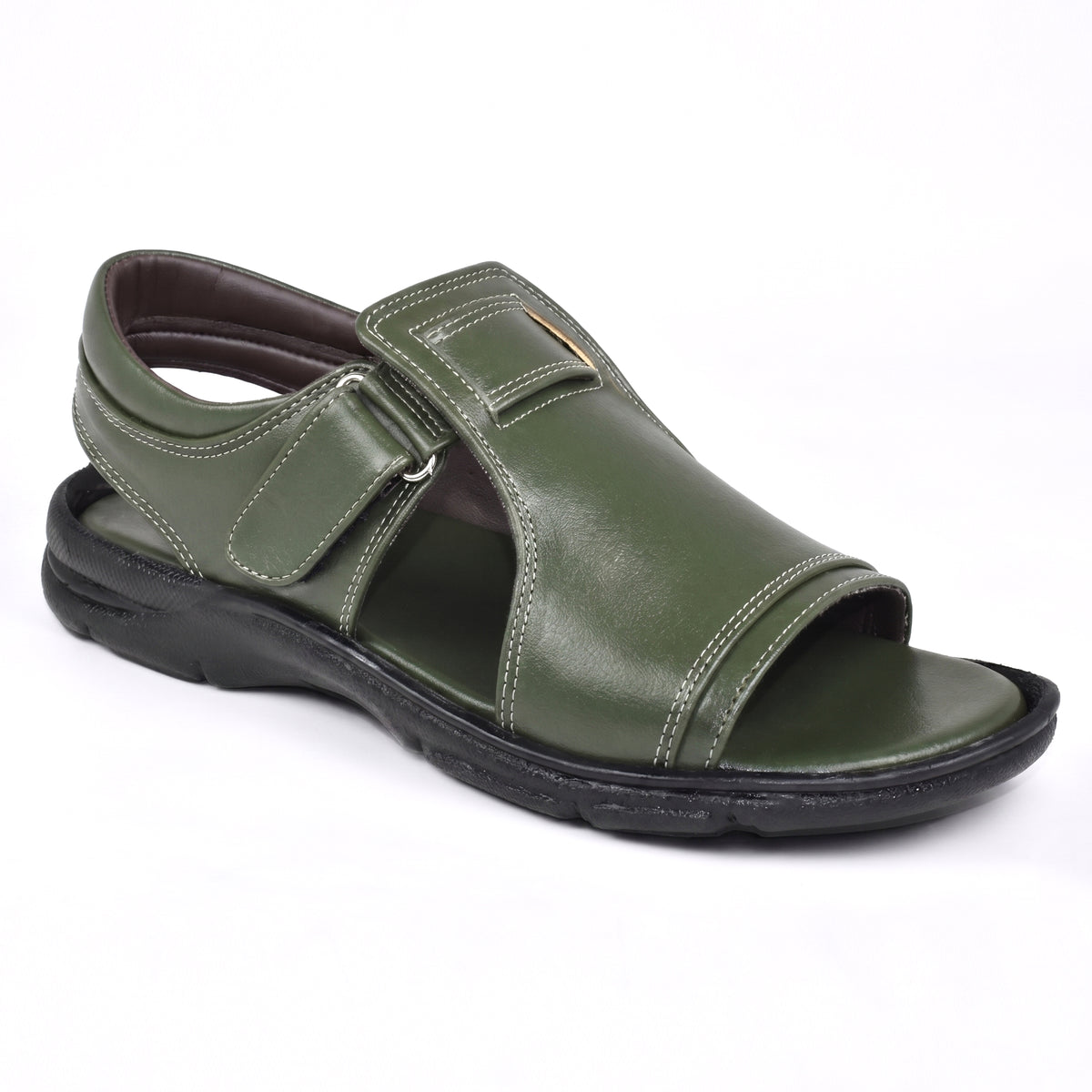 AJANTA Premium Adjustable Sandals For Men | Lightweight Breathable Walking Footwear | Comfortable Velcro Straps Sandal Cushioned Open Toe For Daily Wear Office, Travel, Outdoor & Ethnic Puja Sandals