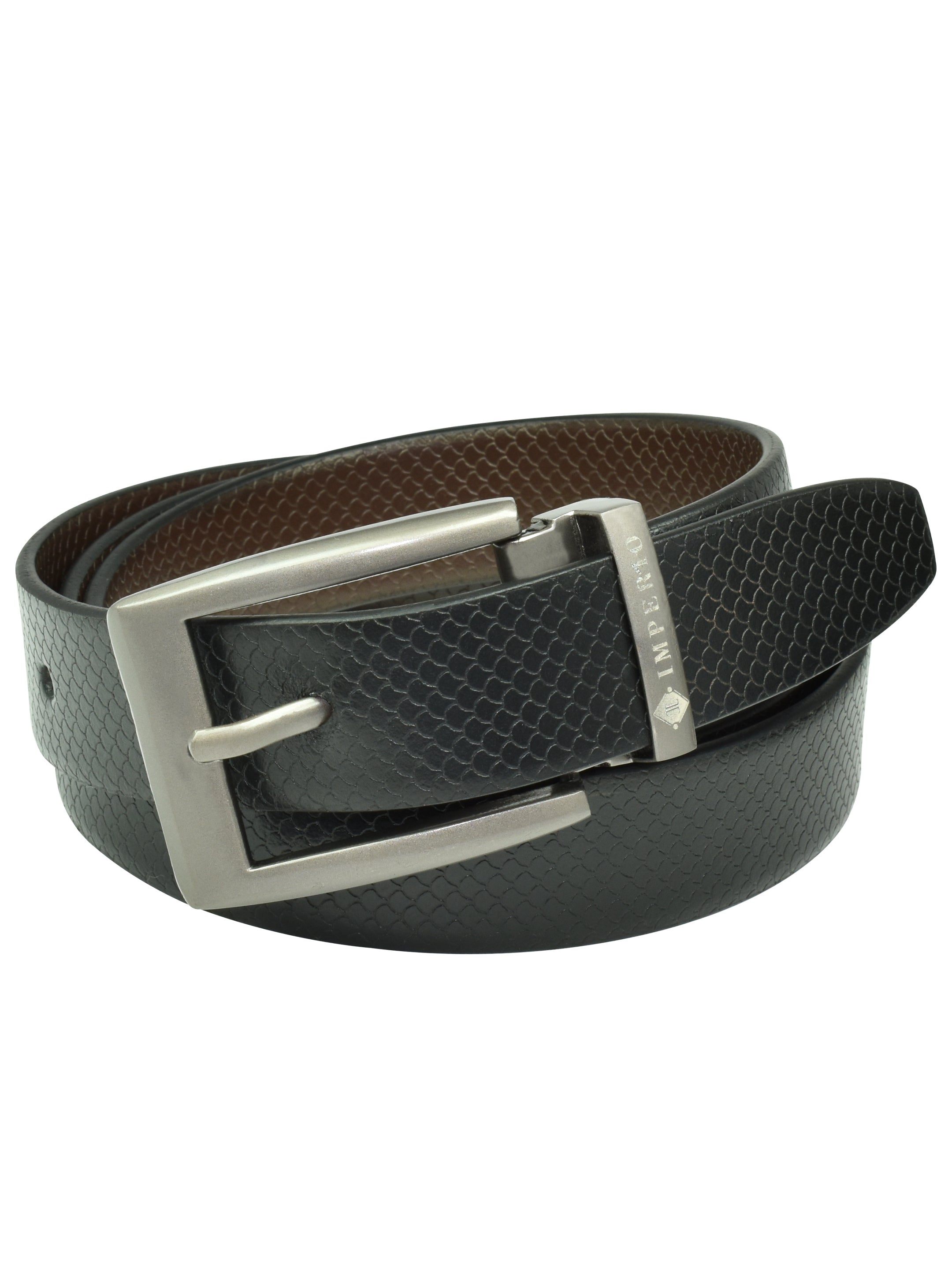 Imperio Genuine Leather Reversible Belt for Men – Dual-Tone Formal Essential