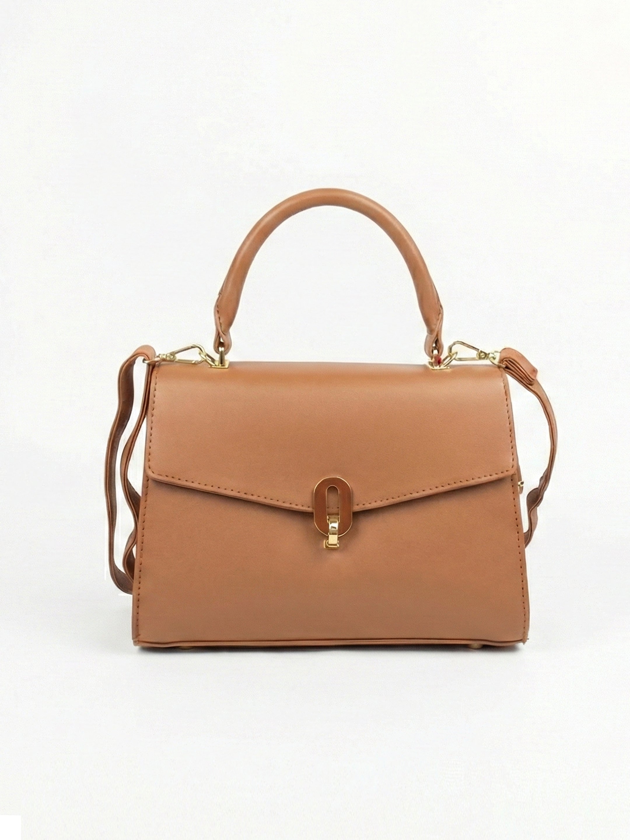 Ajanta Women’s Tan Sling bag with Detachable Strap & Top Handle