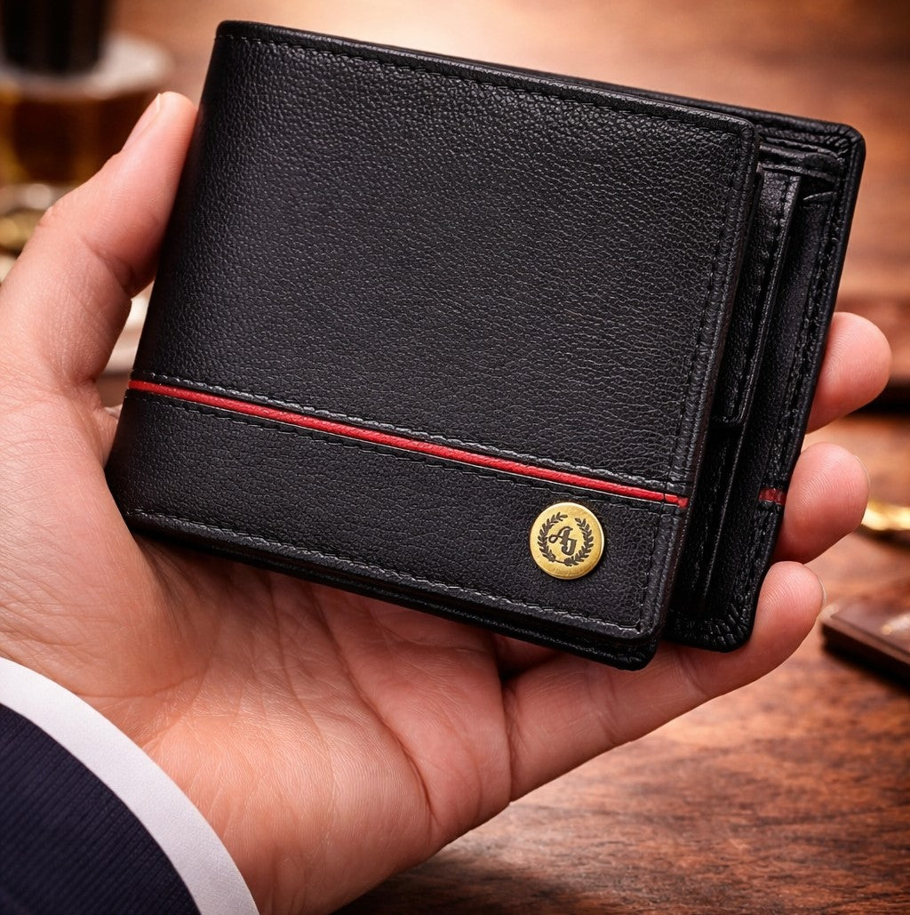 Ajanta Leather Wallet for Men Minimalist & Functional 4 Card Slot Organizer