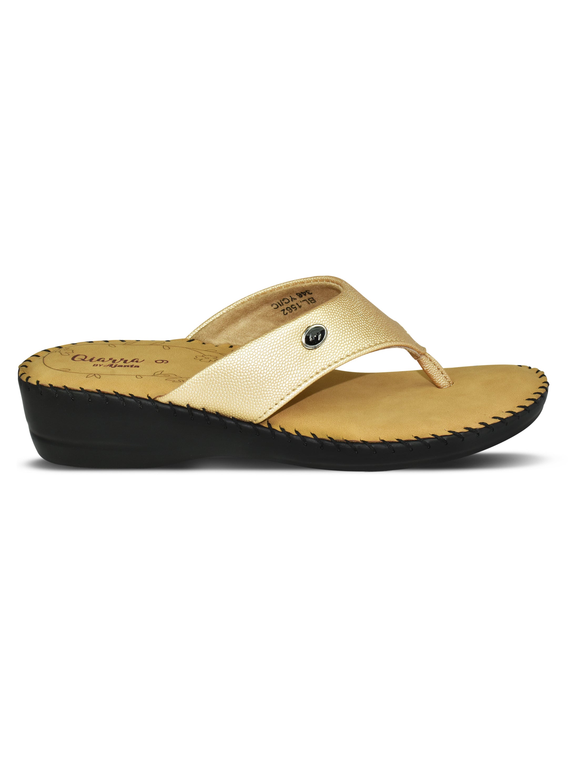 AJANTA Women's Copper Flat Sandals | Stylish Synthetic Upper | Lightweight EVA Sole | Comfortable Everyday Wear Sandal BL1562