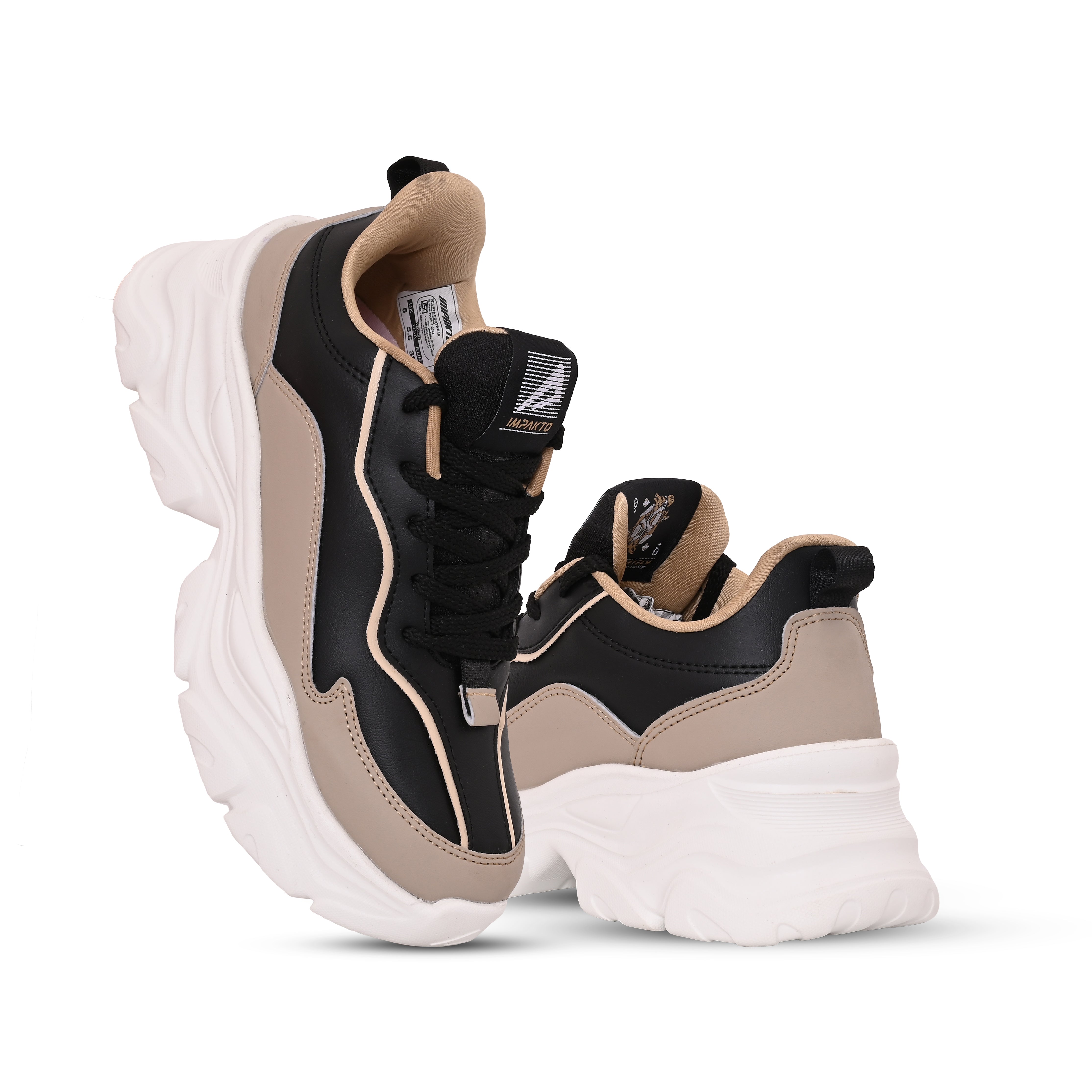 Impakto Chunky Kongfu Women's Beige Sneaker - AS4101