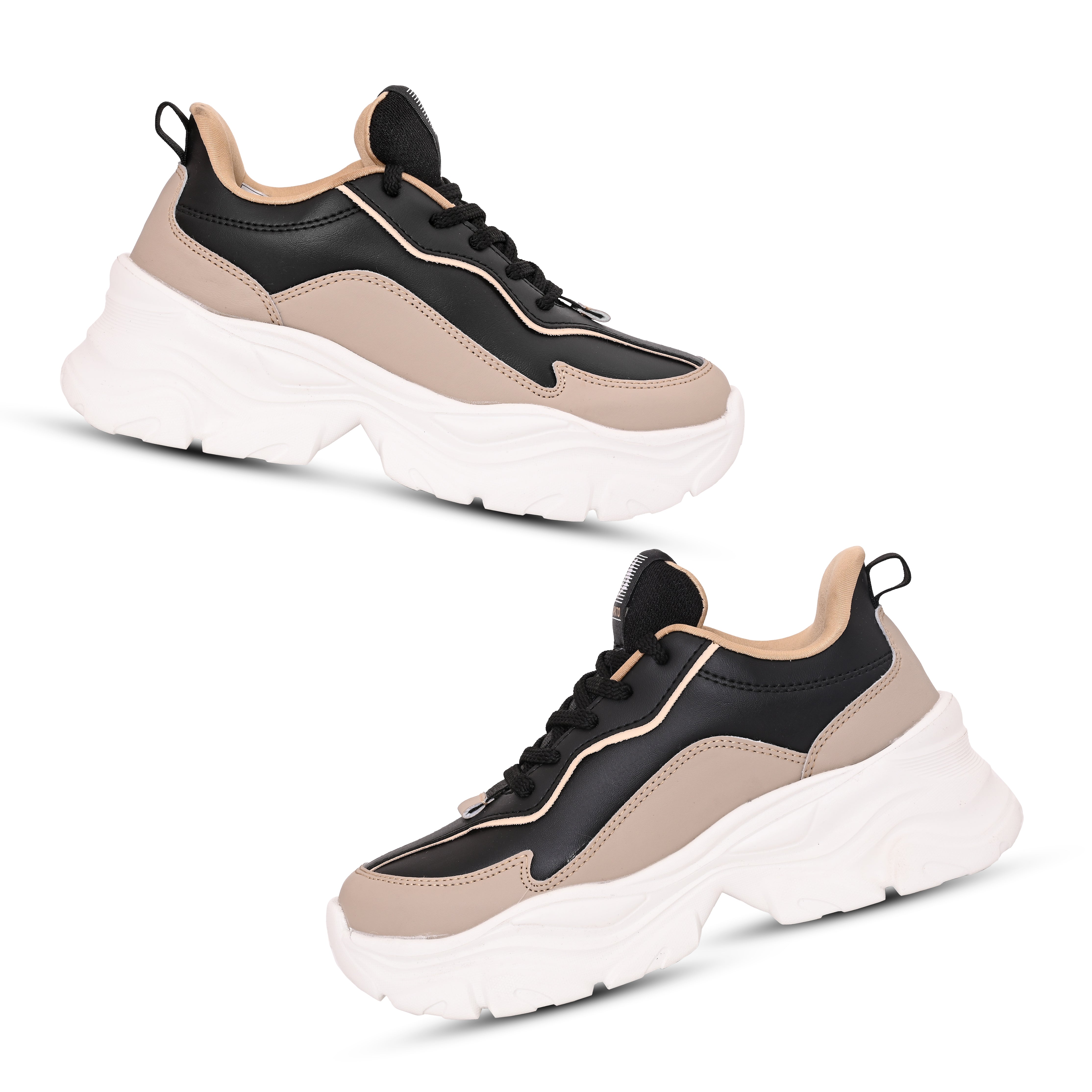 Impakto Chunky Kongfu Women's Beige Sneaker - AS4101