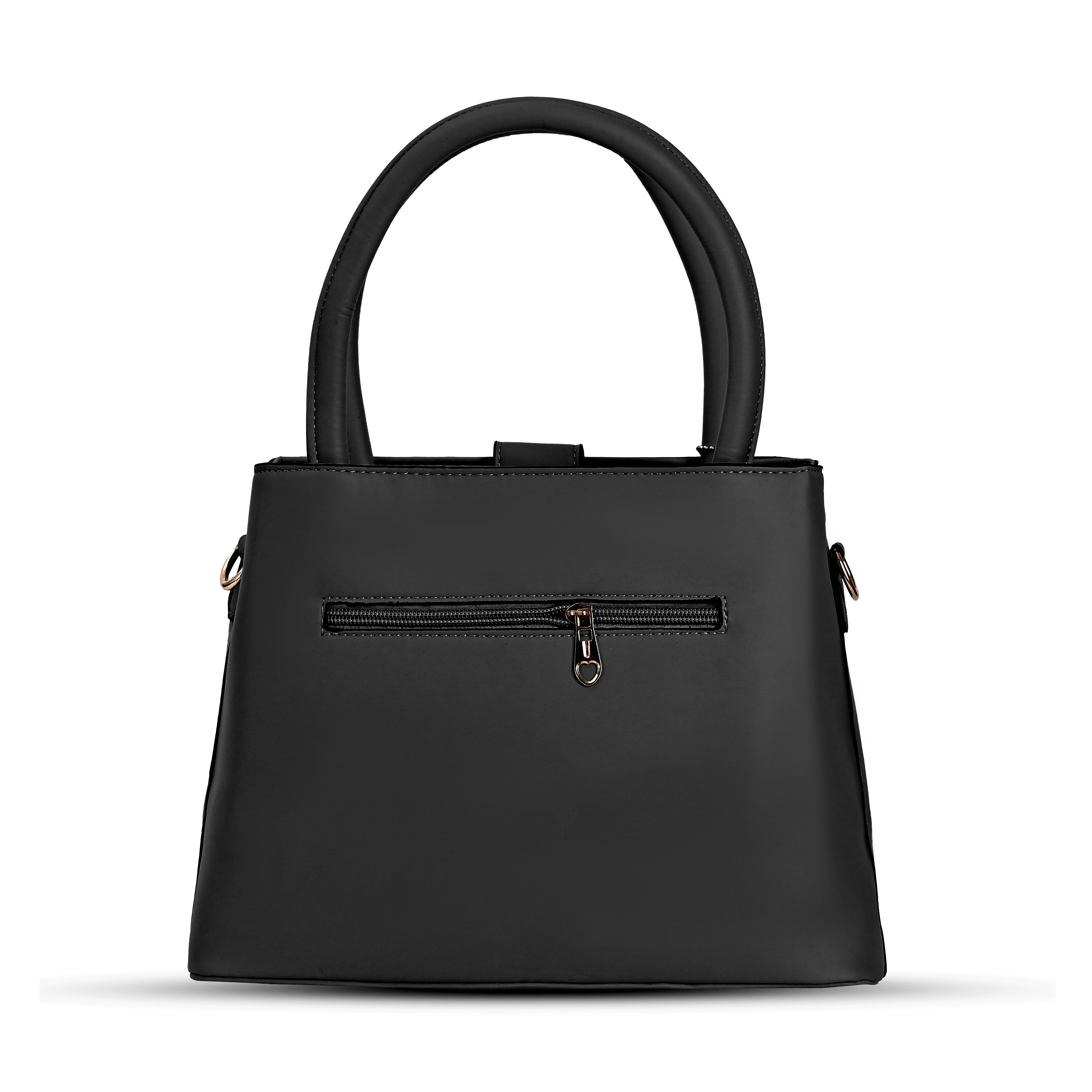 QIARRA Women's Black bag, Handbag For Office And College | Daily & Travel Use | Satchel Bag for Work | Lightweight Vanity Handbag for Women| Gift For Women VB8056