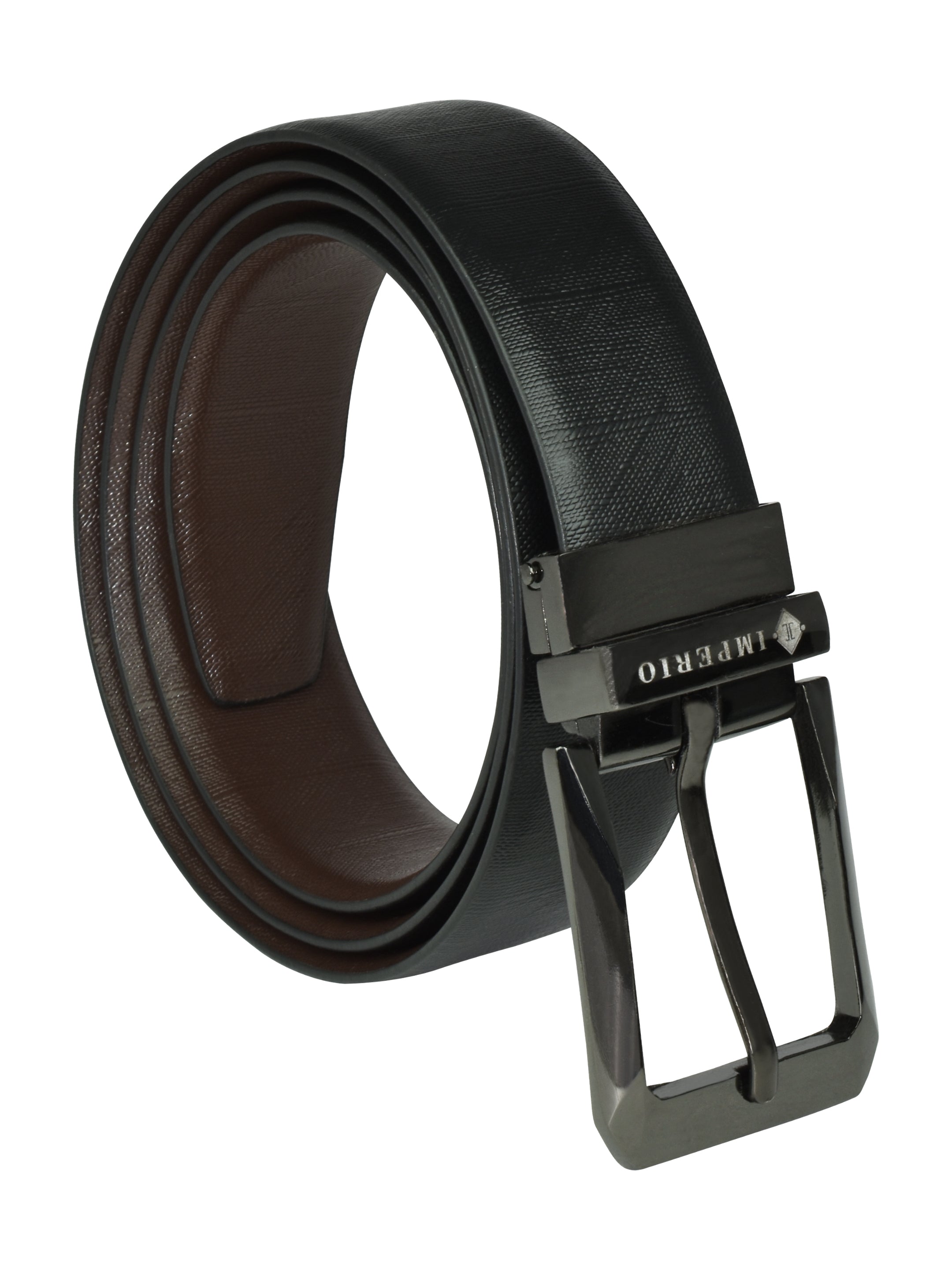 Imperio Genuine Leather Reversible Belt for Men – Dual-Sided Formal & Casual Waist Belt