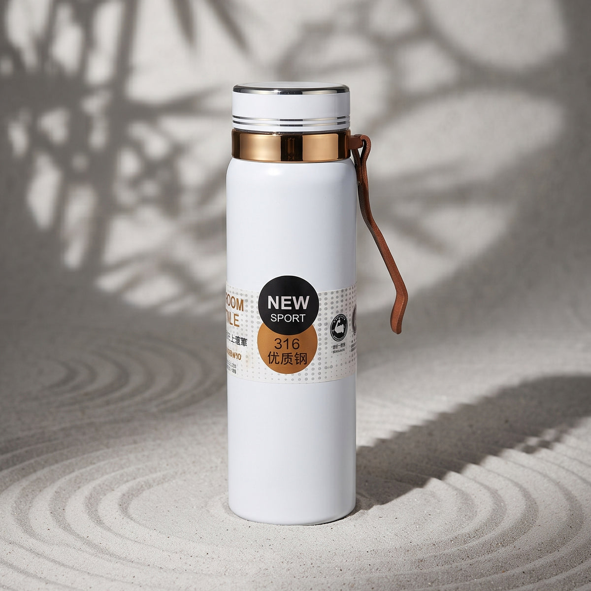 AJANTA 1 Litre Stainless Steel Water Bottle | Double Wall Vacuum Insulated Thermal Flask | 12H Hot & 24H Cold Retention | Leak Proof Water Bottle with Carry Strap, Inner Strainer & Matte Finish Drinking Bottle For Office, Gym & Travel