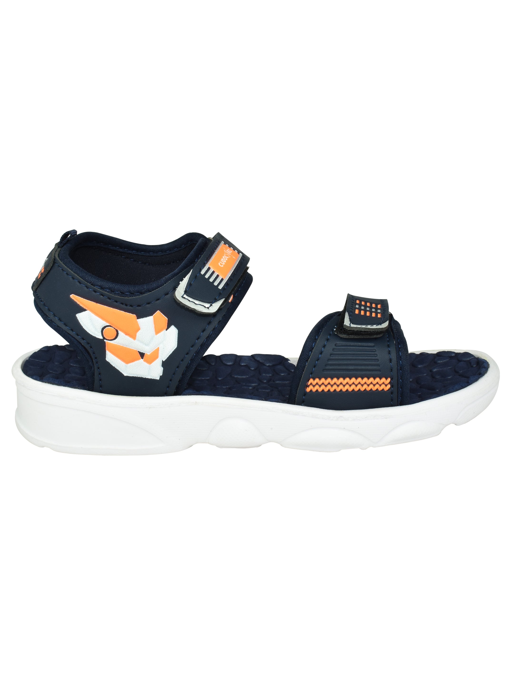 AJANTA Boys' Navy Sandals | Lightweight Synthetic Upper | Durable EVA Sole | Comfortable Velcro Sandals EK3006