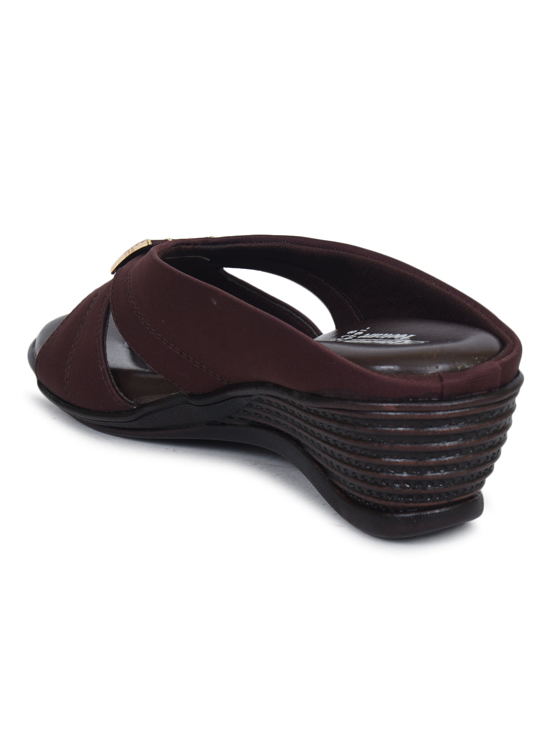 Ajanta Women's Brown Sandals | Soft Lycra Upper | Durable PVC Sole | Comfortable Sandal BL1218