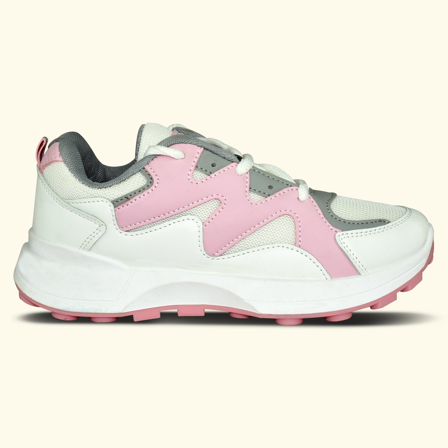 AJANTA Women Pink Lightning Chunky Sneakers | Stylish,Lightweight,Comfortable,Trendy Streetwear Sneakers EL5043