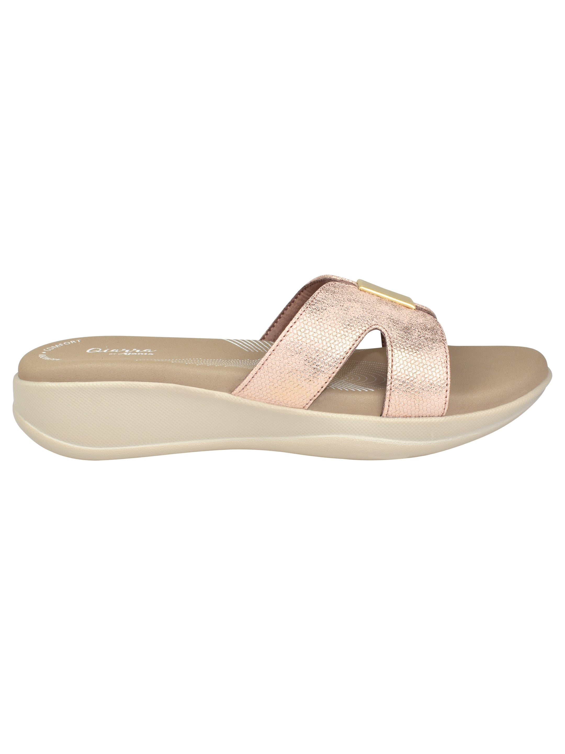 Ajanta Women Comfortable Flat  Sandal for women / Soft Insole with Flexible Sole for All-Day/ Slip-On Sandals Wear