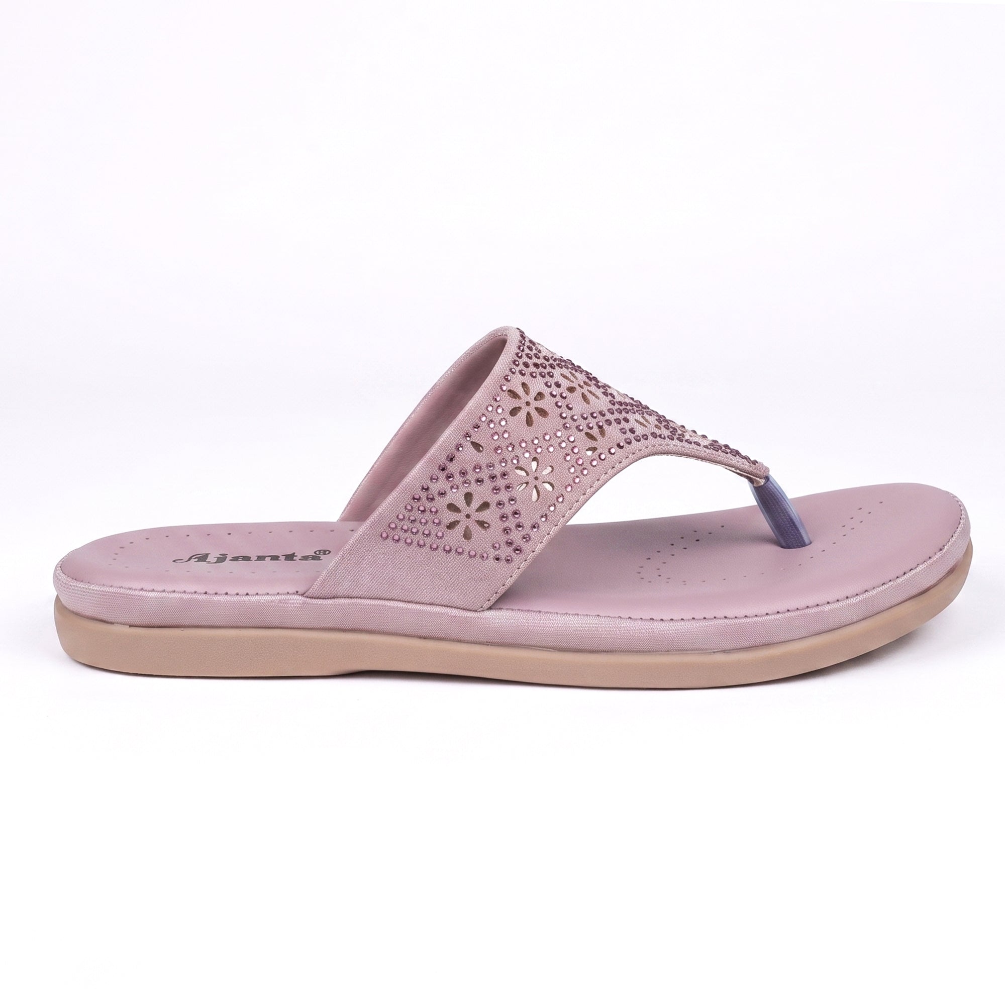 AJANTA Women Slip-On Sandals | Soft Cushion | Lightweight Casual Footwear