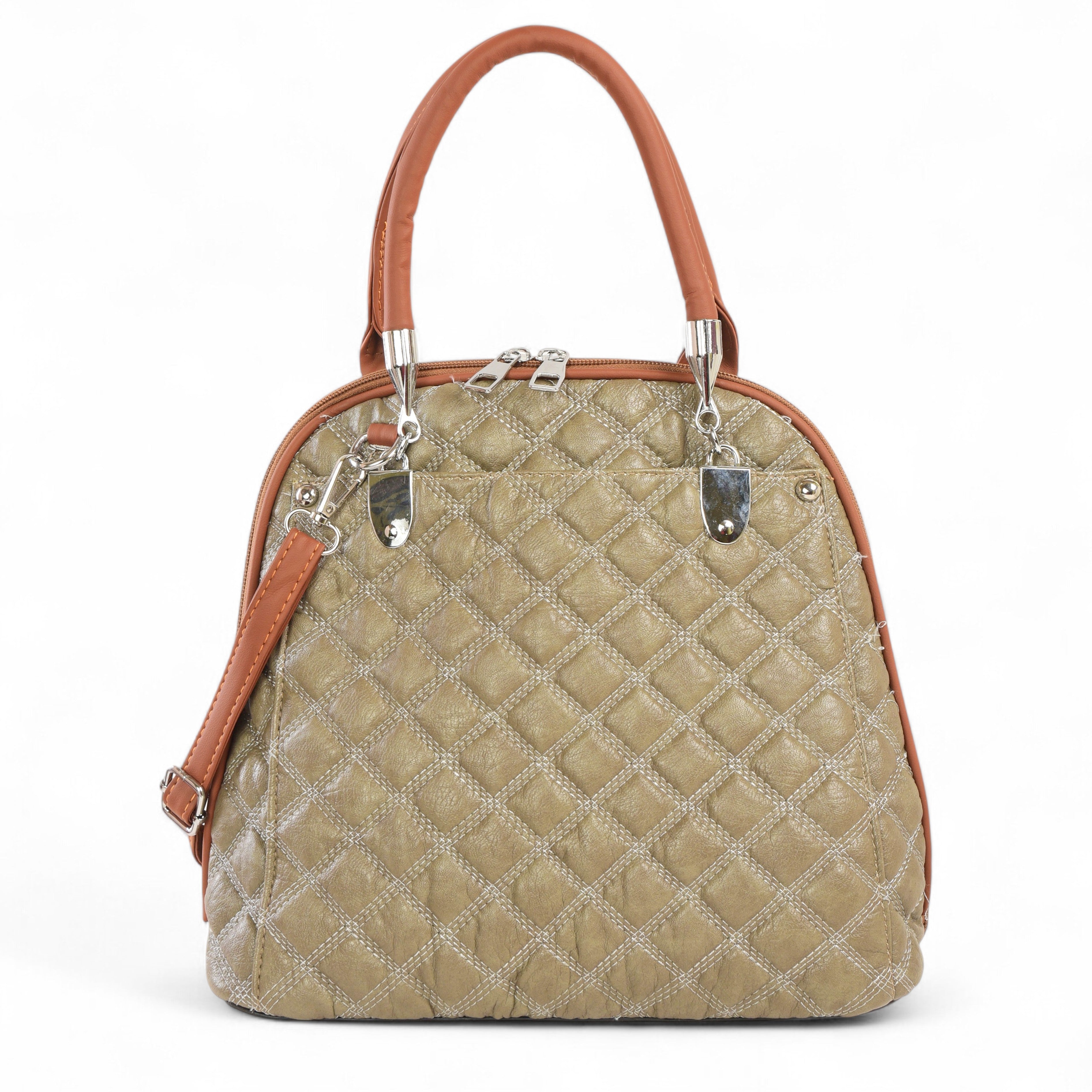 QIARRA by Ajanta Women's 3-in-1 Harvest Gold Convertible Handbag with 3 Chains-VB8103