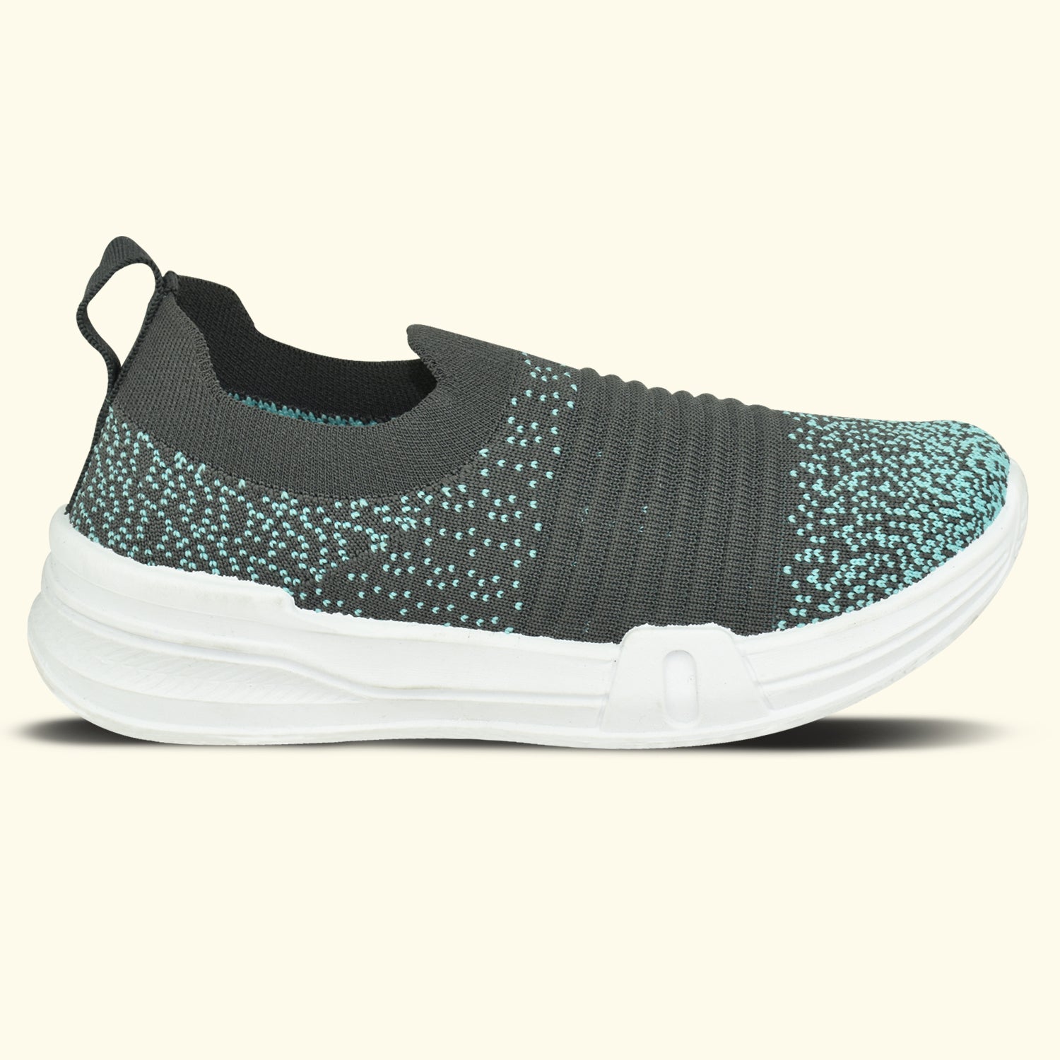 AJANTA Kid’s Grey Brethable Flynet Upper Anti-skid Slip-On Sports Shoes EK2010