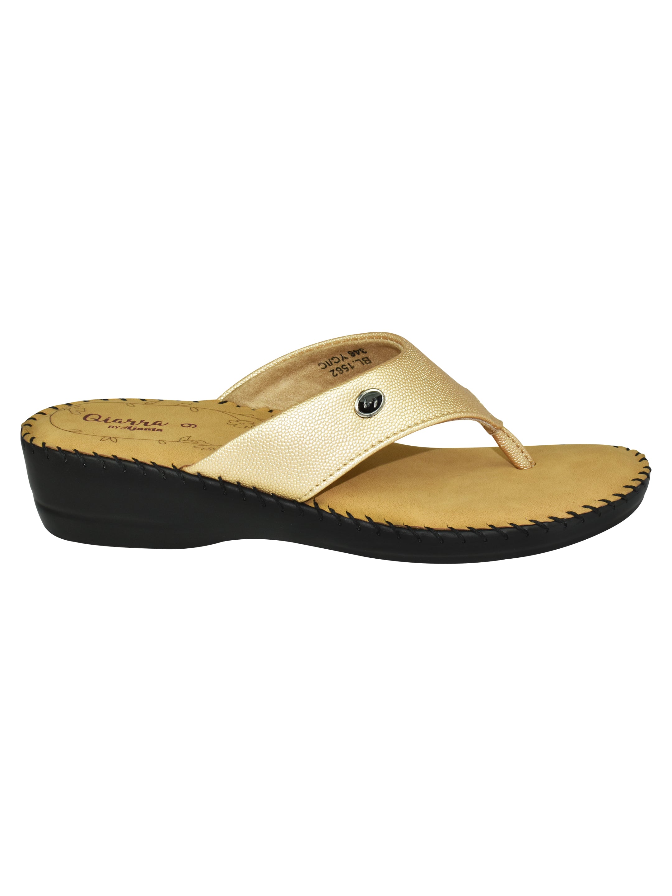 AJANTA Women's Copper Flat Sandals | Stylish Synthetic Upper | Lightweight EVA Sole | Comfortable Everyday Wear Sandal BL1562