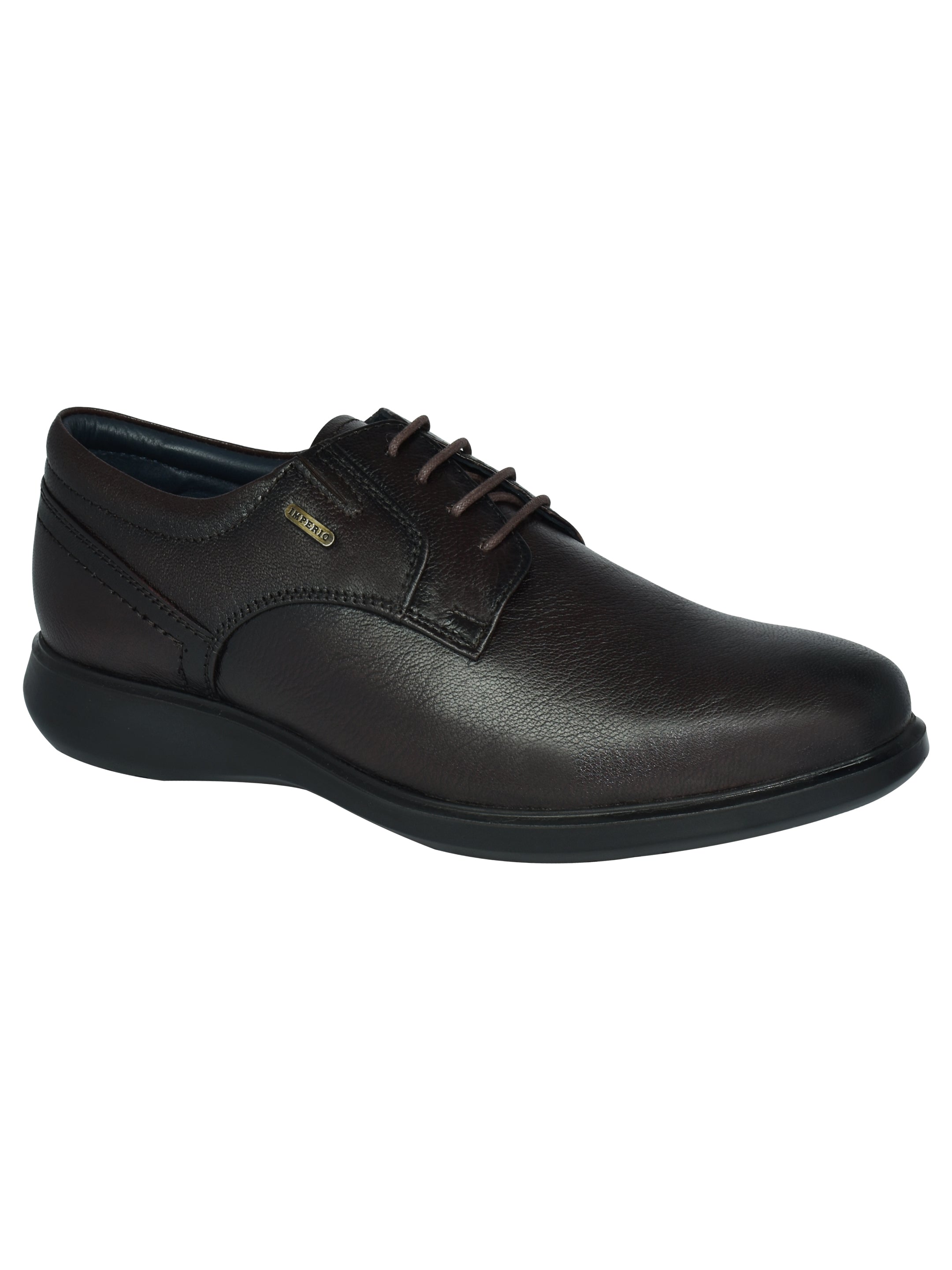 Imperio Black Genuine Leather Lace-up Formal Shoes for Men EG5012