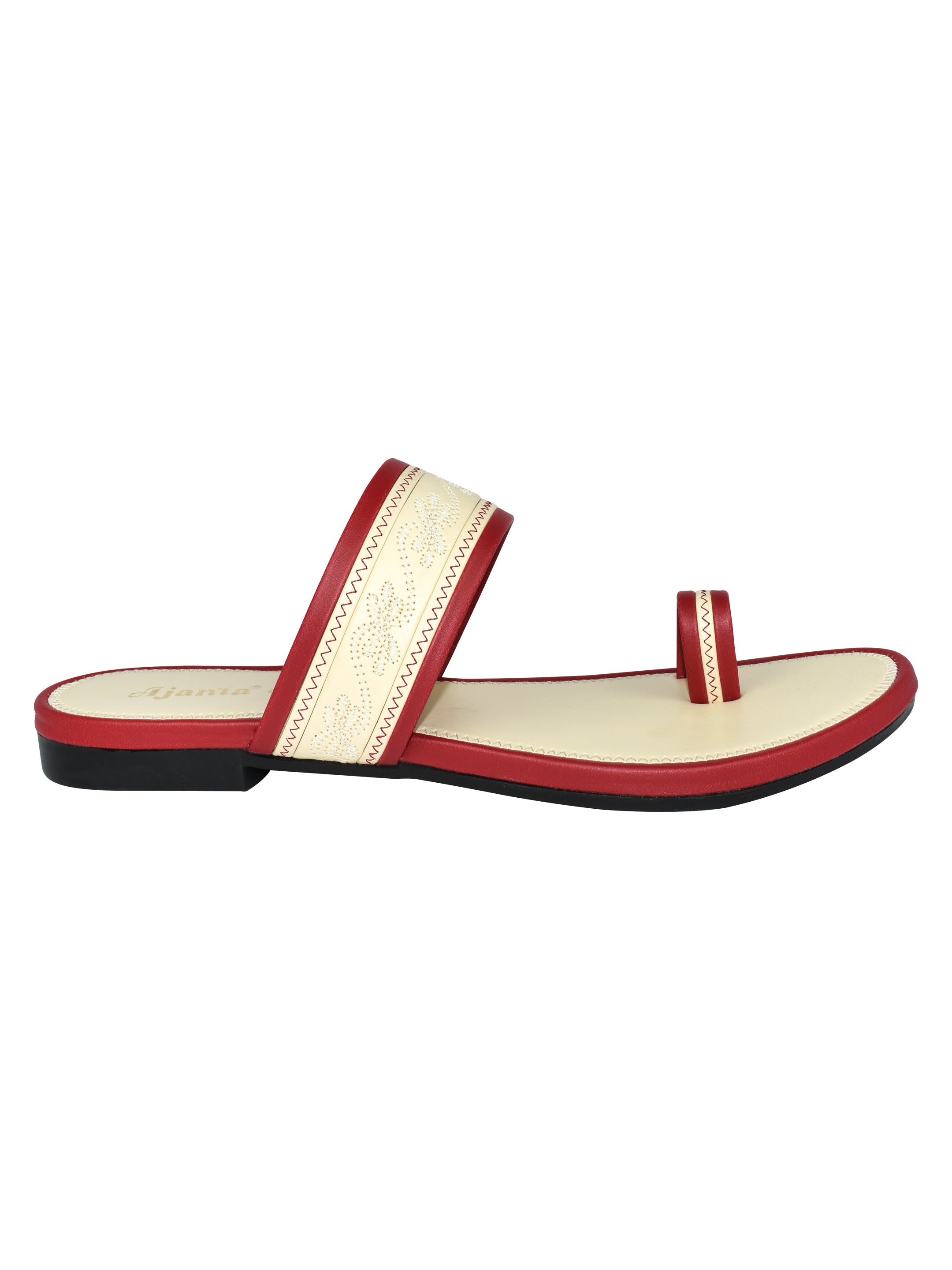 Ajanta Women Flat Sandal /  Durable Anti-Skid Sole for Everyday Comfort / Slip-Resistant & Stylish for Daily Use EL2012