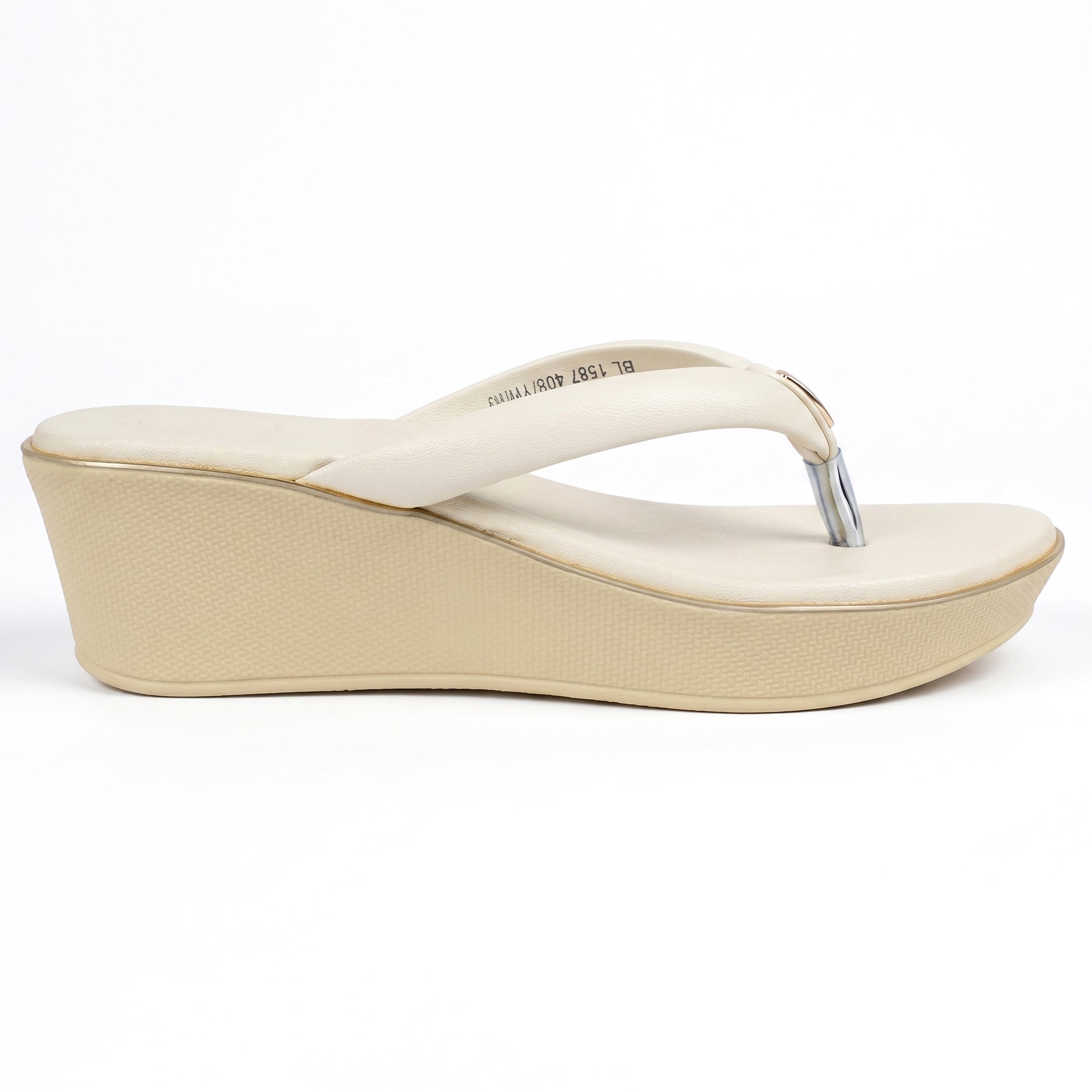 AJANTA Women Wedge Heel Sandals | Toe Post Flip Flop Sandals for Women | Platform Slip On Sandals | Lightweight Cushioned Walking Footwear | Daily Office, Travel, Puja & Festive Wear For Woman