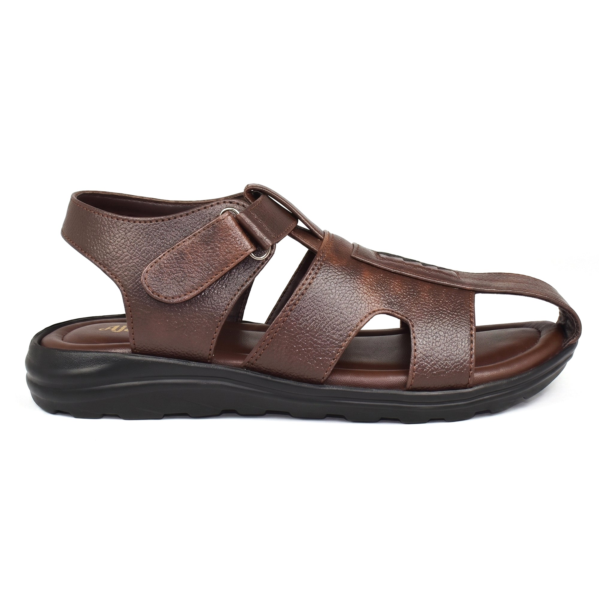 AJANTA Mens Comfort Velcro Sandals | Cushioned Footbed | Durable Sole