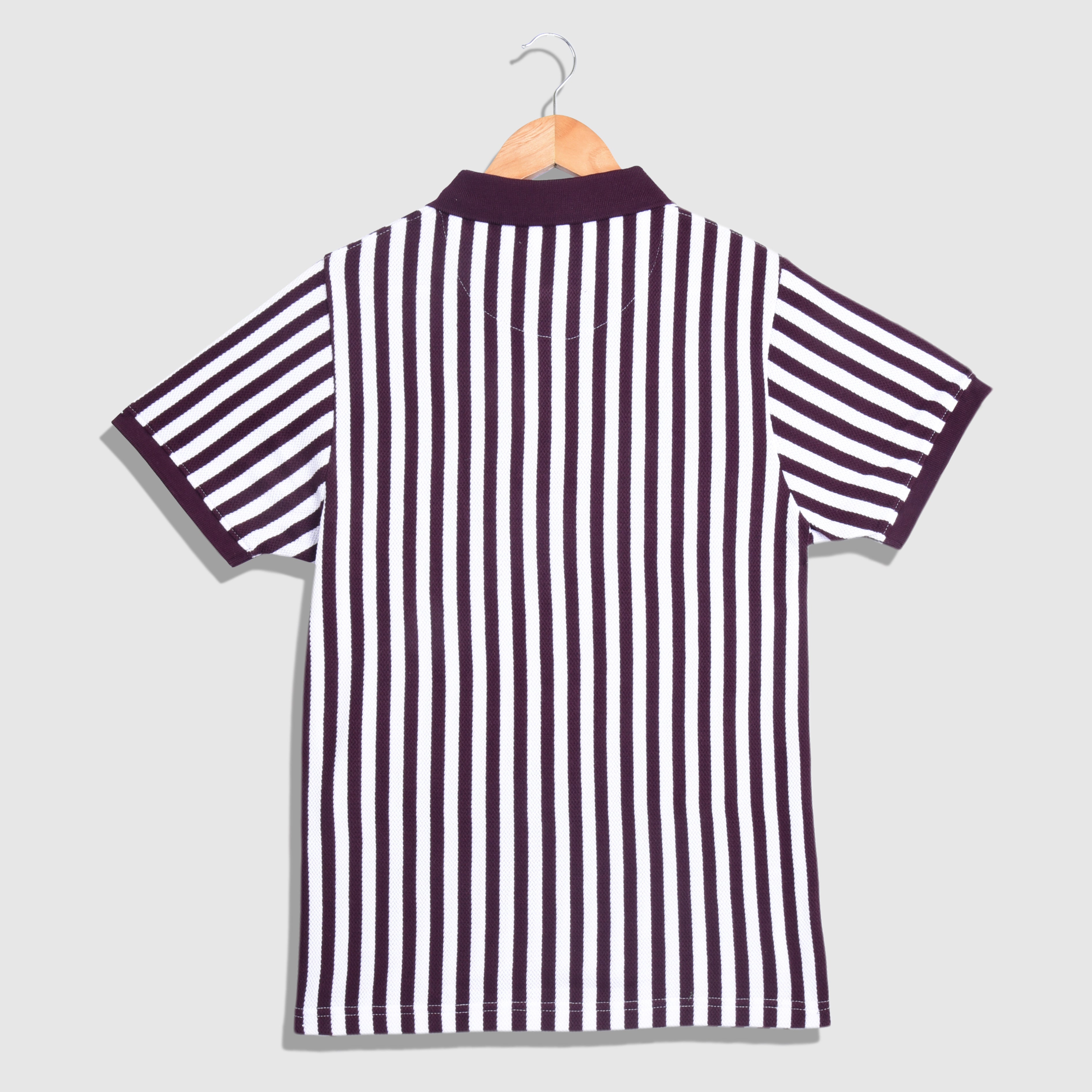 IMPERIO Men Regular Fit Striped Casual Half Sleeves Polo Collar T-Shirts TC5021