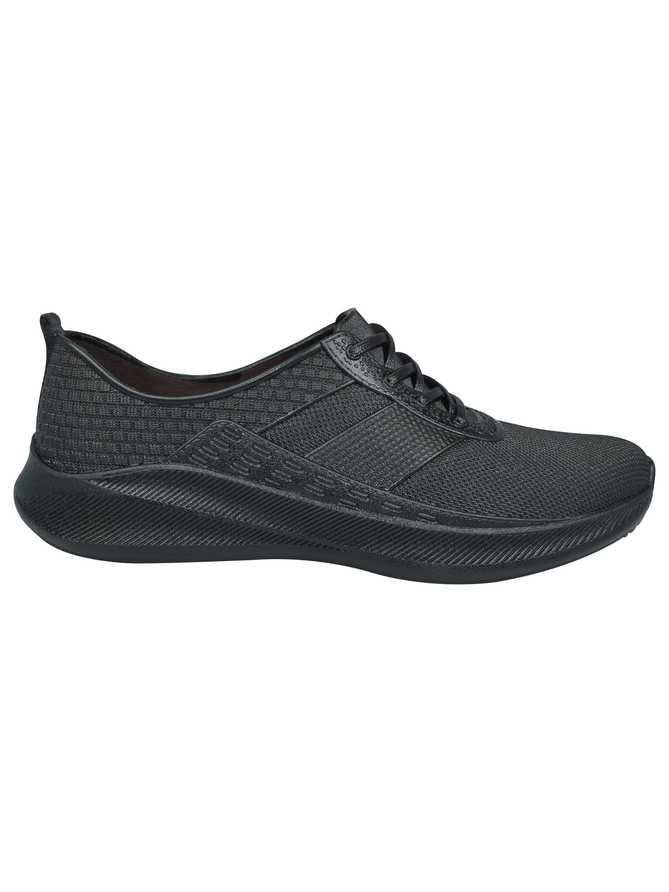 Ajanta Men’s All-Black Slip-On Casual Shoe with Cushioned Comfort & Anti-Slip Sole