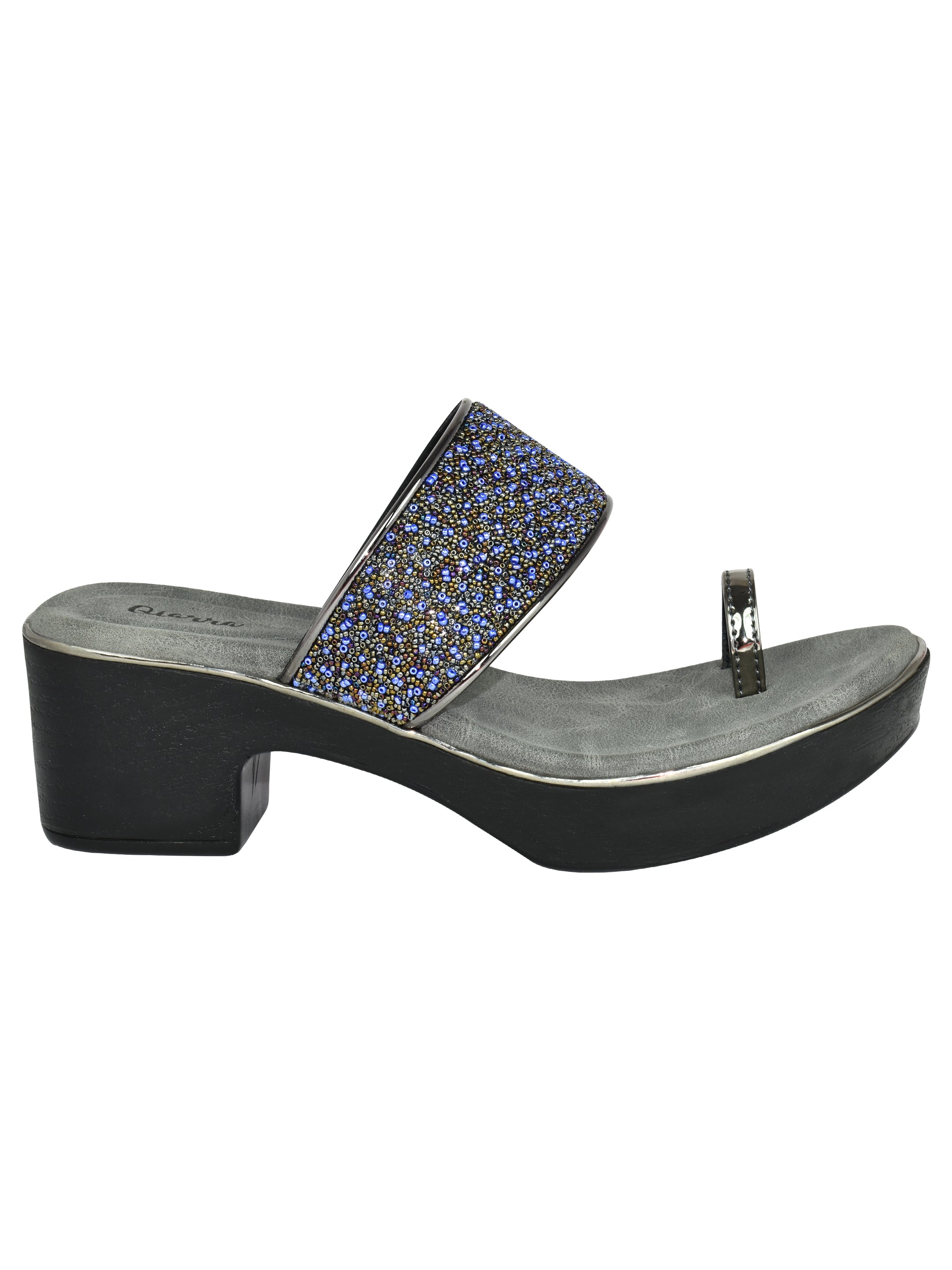 QIARRA by Ajanta Women’s One-Toe Heel Sandals for Daily & Party Wear