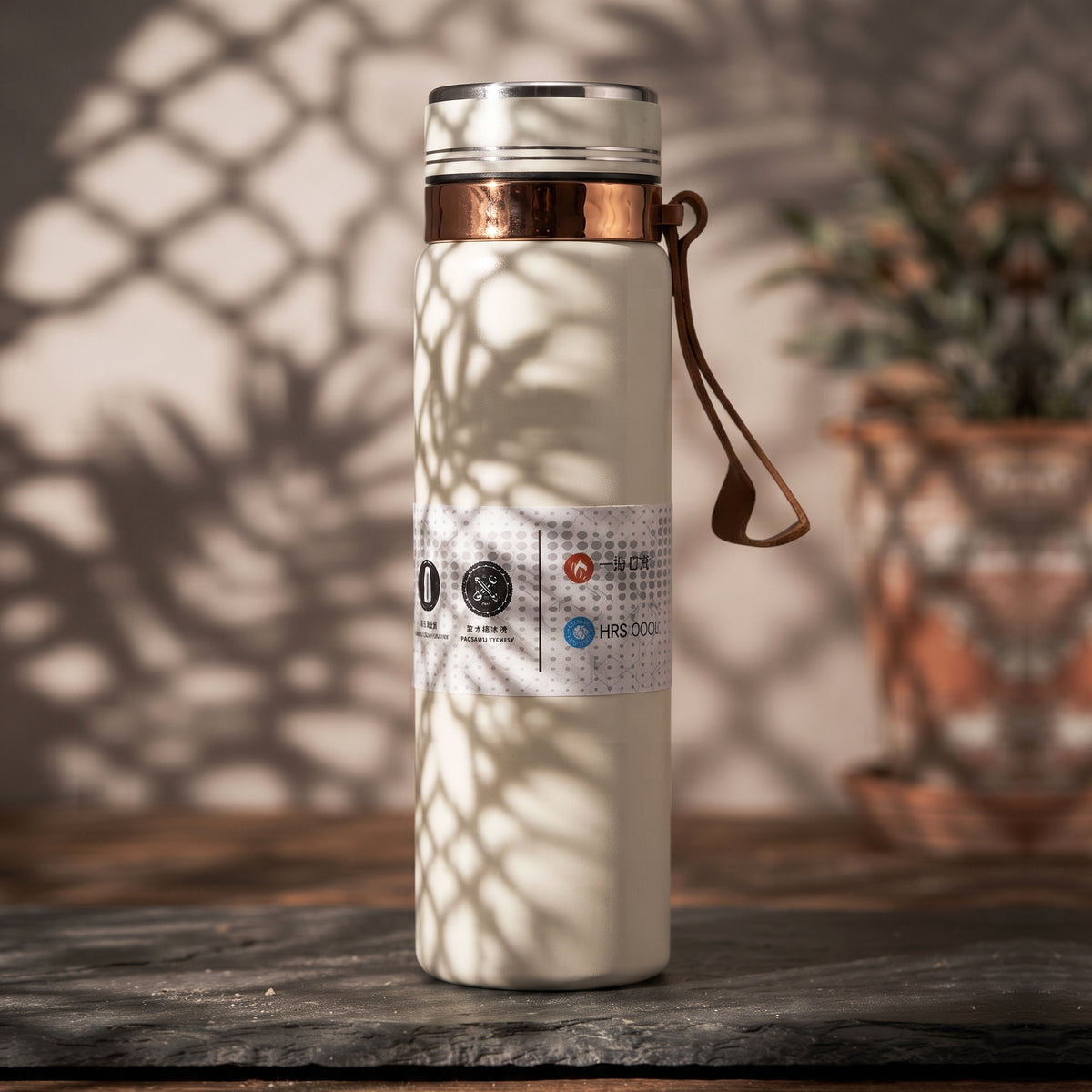 AJANTA 1 Litre Stainless Steel Water Bottle | Double Wall Vacuum Insulated Thermal Flask | 12H Hot & 24H Cold Retention | Leak Proof Water Bottle with Carry Strap, Inner Strainer & Matte Finish Drinking Bottle For Office, Gym & Travel