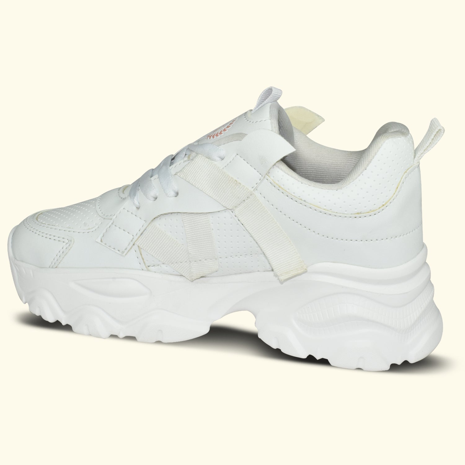 AJANTA Women White Lightning Chunky Sneakers | Stylish|Lightweight|Comfortable|Trendy Streetwear Sneakers EL5047