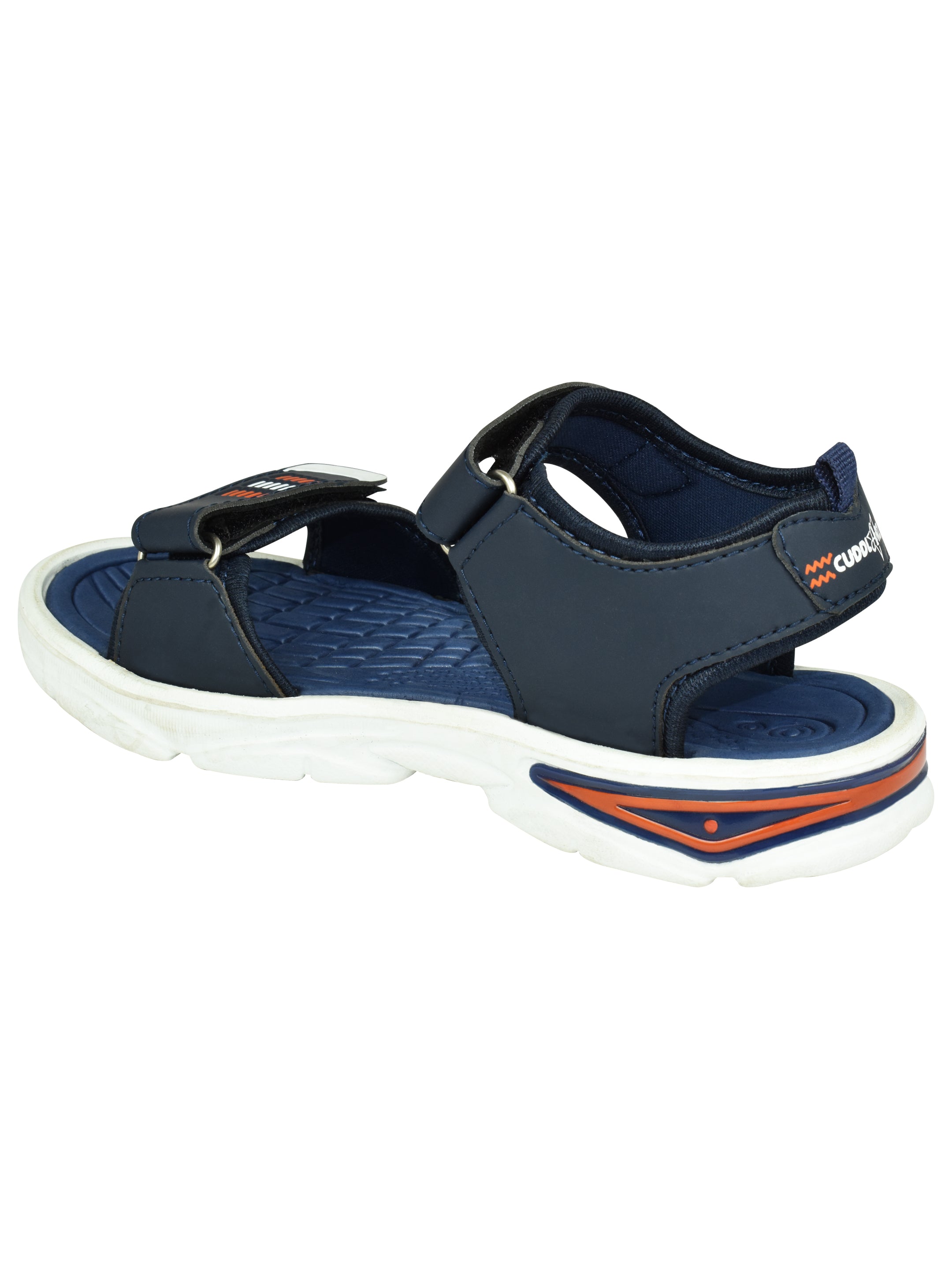 AJANTA Boys' Navy Sandals | Lightweight Synthetic Upper | Durable EVA Sole | Comfortable Velcro Sandals EK3006