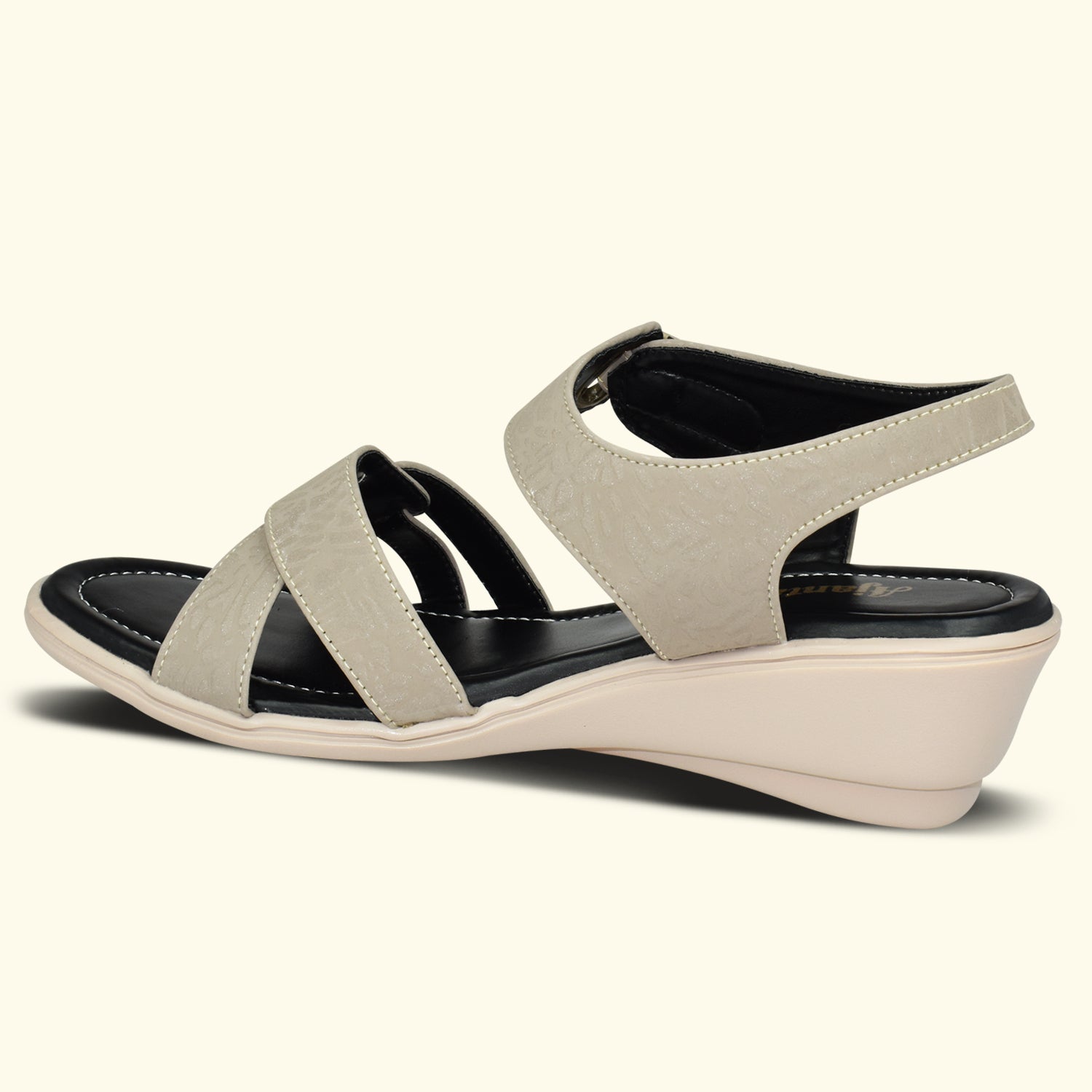 Ajanta Women Sandals with Adjustable Ankle Strap | Stylish Design and Cushioned Sandal for Office, Party and Formal Occasion EL4017