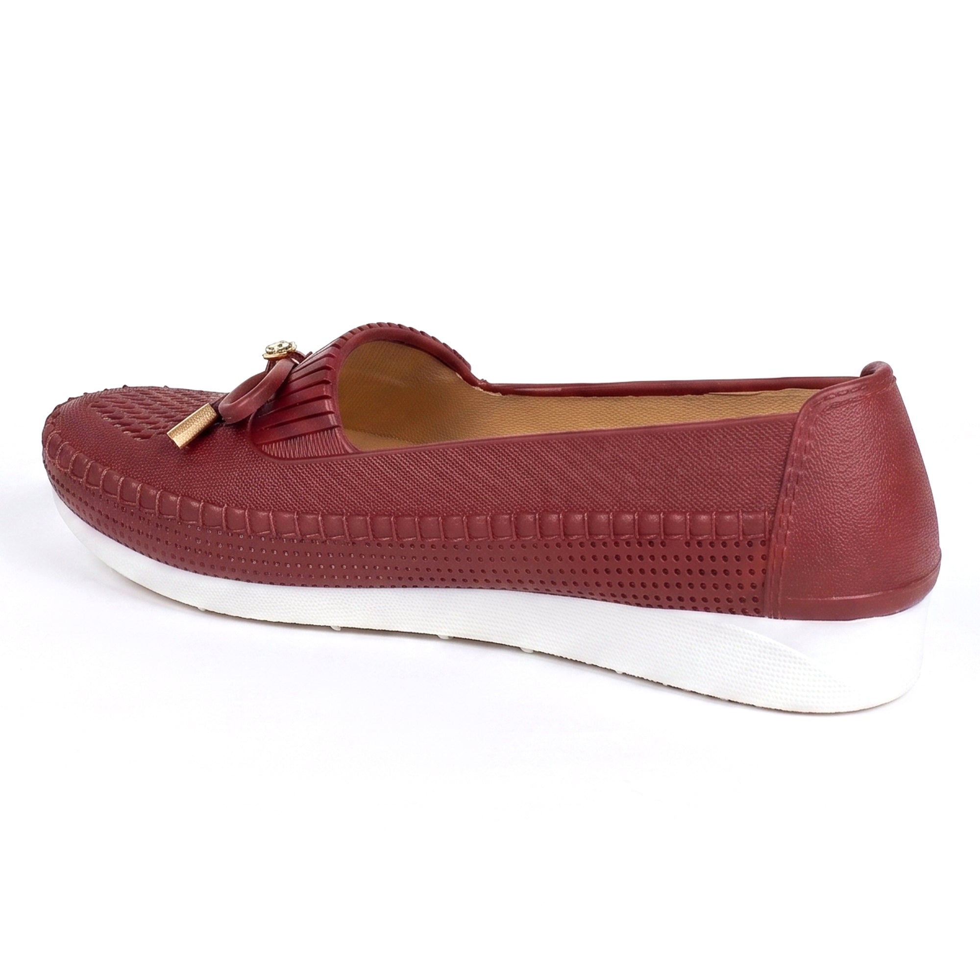 AJANTA Women Maroon Belly Shoes | Comfortable Slip-On Ballerina Flats for Women | Soft Cushioned Casual & Office Wear Shoes | Lightweight Closed Toe Daily Walking Fashion Footwear | Ladies Travel Loafers Footwear