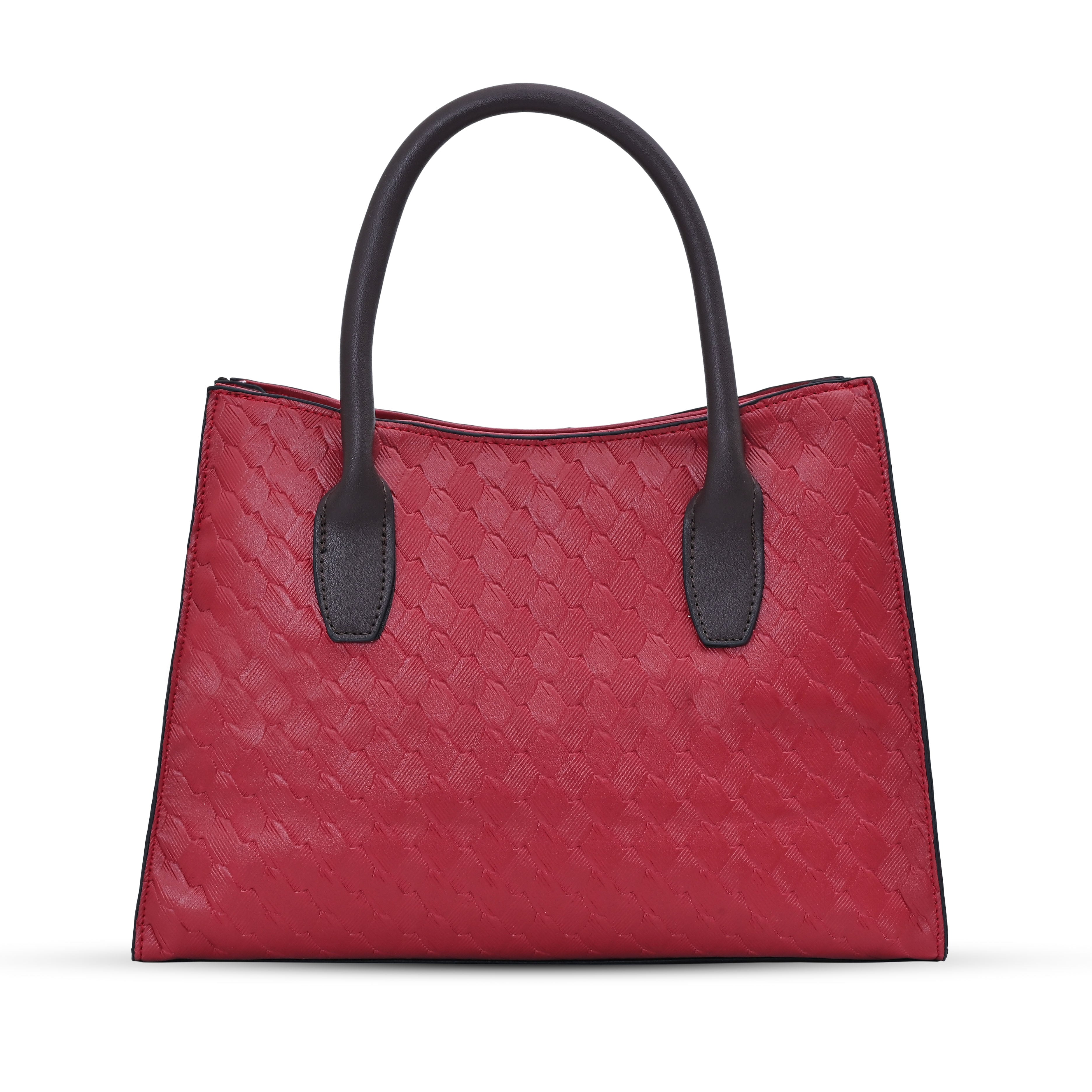 QIARRA Red Luxe Textured Synthetic Rexin Shoulder Bag with Detachable Strap VB8050
