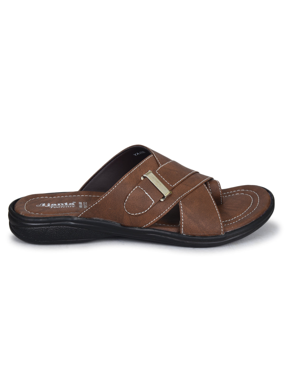 Ajanta Men’s Brown Slip On Comfort Sandals Perfect for Daily Use