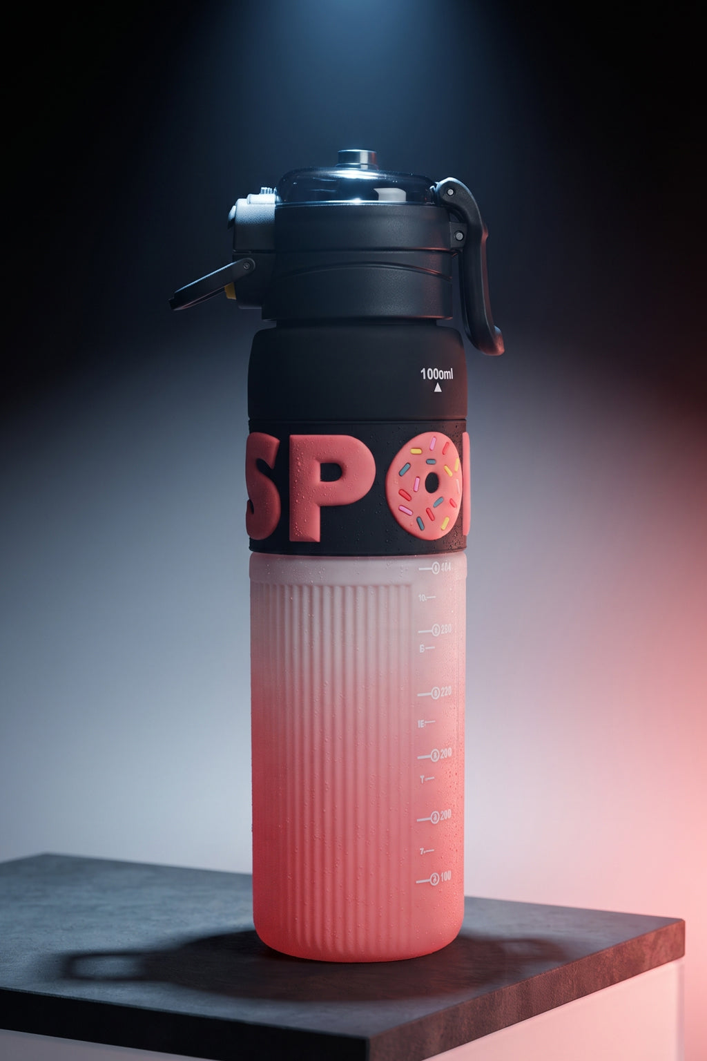 Ajanta Sports Water Bottle with Straw 1000ml | BPA Free Plastic Leakproof Sipper Bottle | One Click Flip Top Lid with Safety Lock & Carry Handle | Time Marker for Gym, Workout, School, Office, Fitness, Travel & Outdoor For Kids, Women & Men