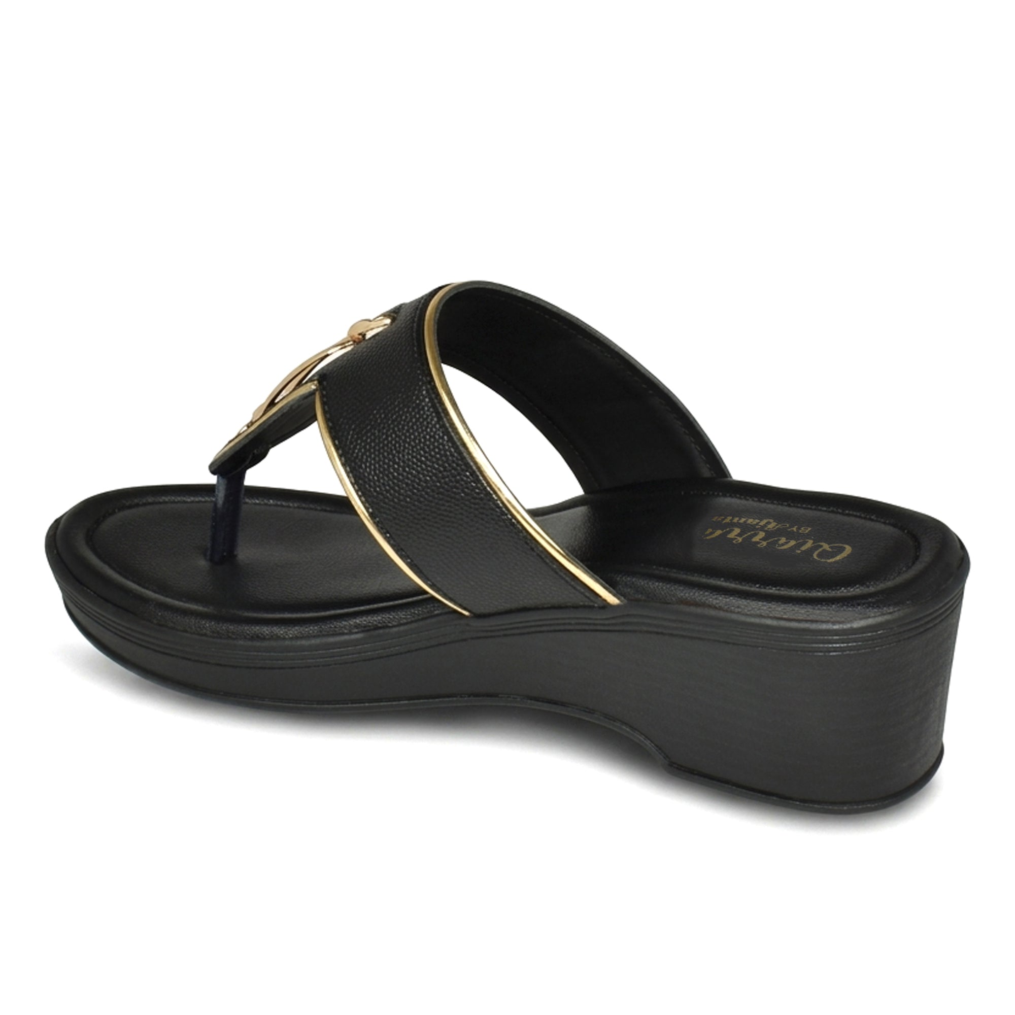 Ajanta Women's Comfortable Slip-on Wedge Sandals - Stylish Daily Wear Ladies Footwear
