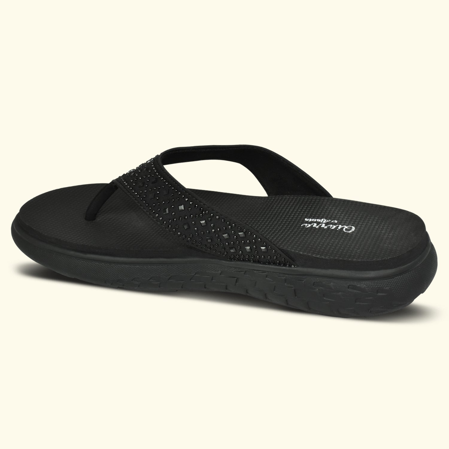 QIARRA V-Strap Embellished Sandals for Women