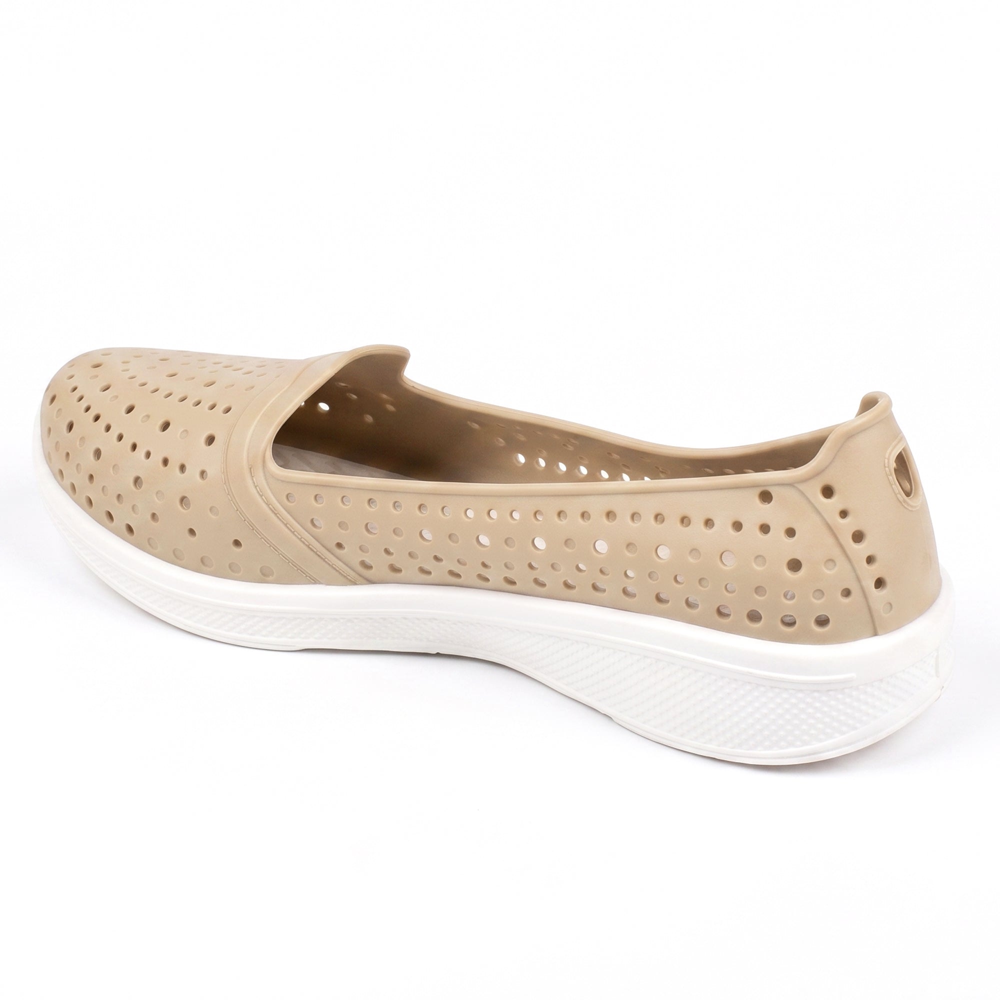 AJANTA Women PVC Molded Casual Shoes | Lightweight Comfortable Slip-On Daily Wear Footwear (Cream)