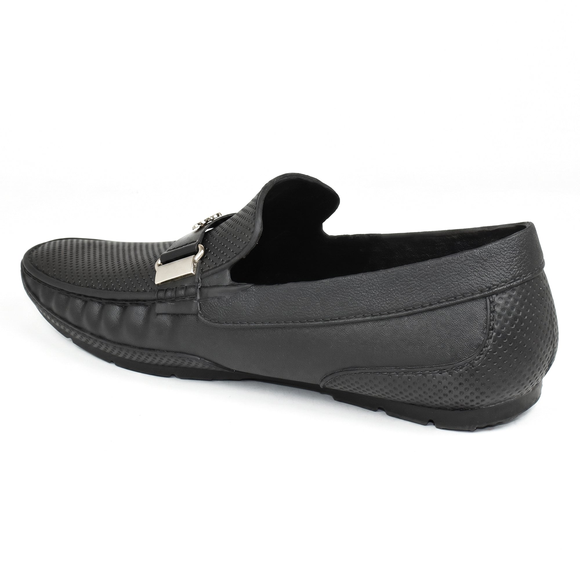 AJANTA PVC Loafers Monsoon Shoes for Men | Waterproof Slip Resistant Flexible Outsole | Lightweight Slip-On Embossed Metal Buckle Casual Rain Shoes for Office & Party Brown