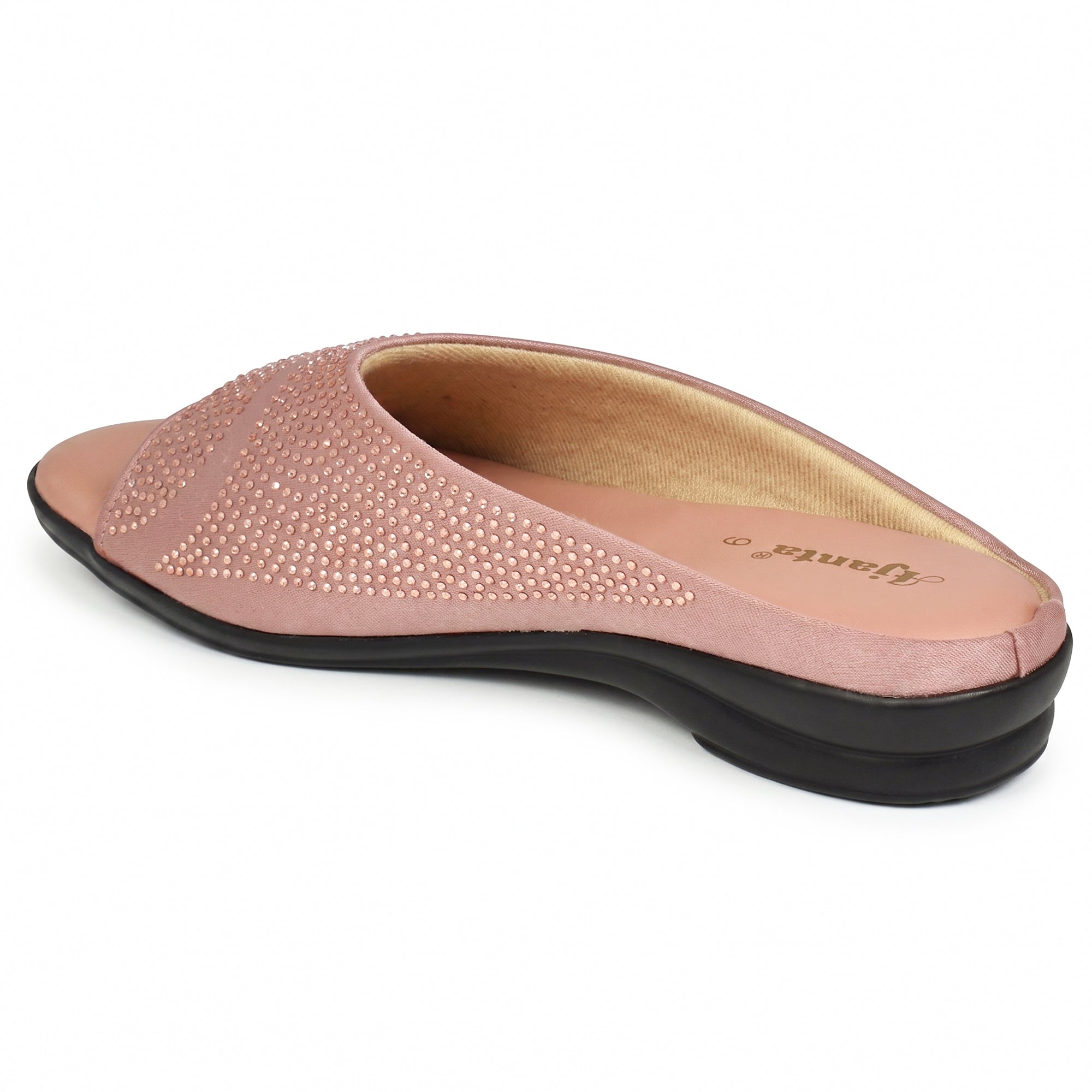 AJANTA Rhinestone Embellished Wedge Sandal for Women | Ethnic Toe Post Slip-On Casual Sandal | Girls  Comfortable Heel Sandal | Lightweight Footwear For Occasions, Party, Festive, Office, Travel