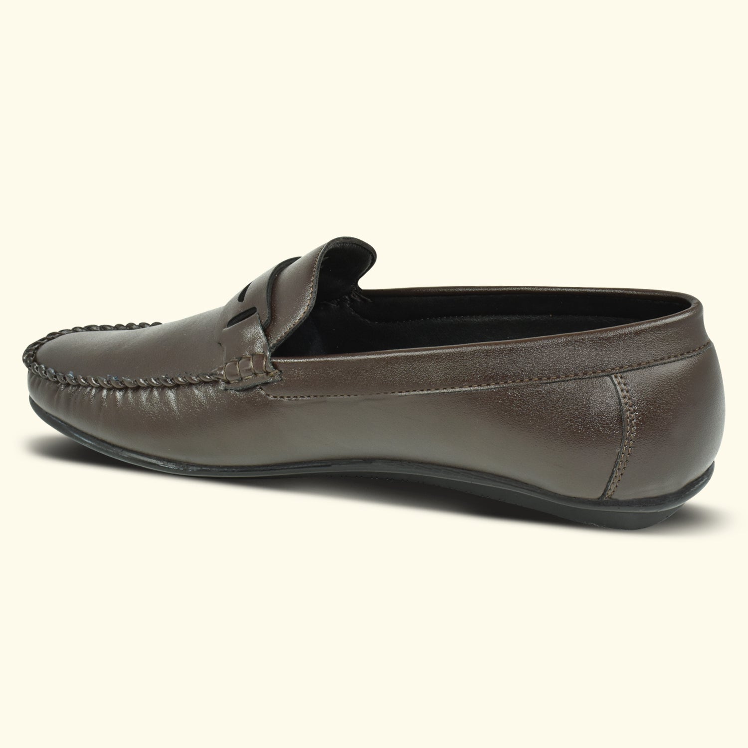 AJANTA Brown Loafers For Men| Soft Cushioned Insole | Super Flexible, Slip-On Shoes for Casual, Office & Everyday Wear EG4019
