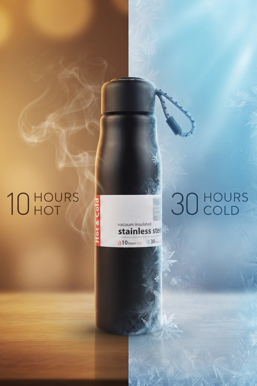 AJANTA Vacuum Insulated Stainless Steel Water Bottle 550 ml | Double Wall Thermos Flask | Leakproof, BPA Free | Keeps Hot 10 Hrs & Cold 30 Hrs | Office, School, Gym, Travel