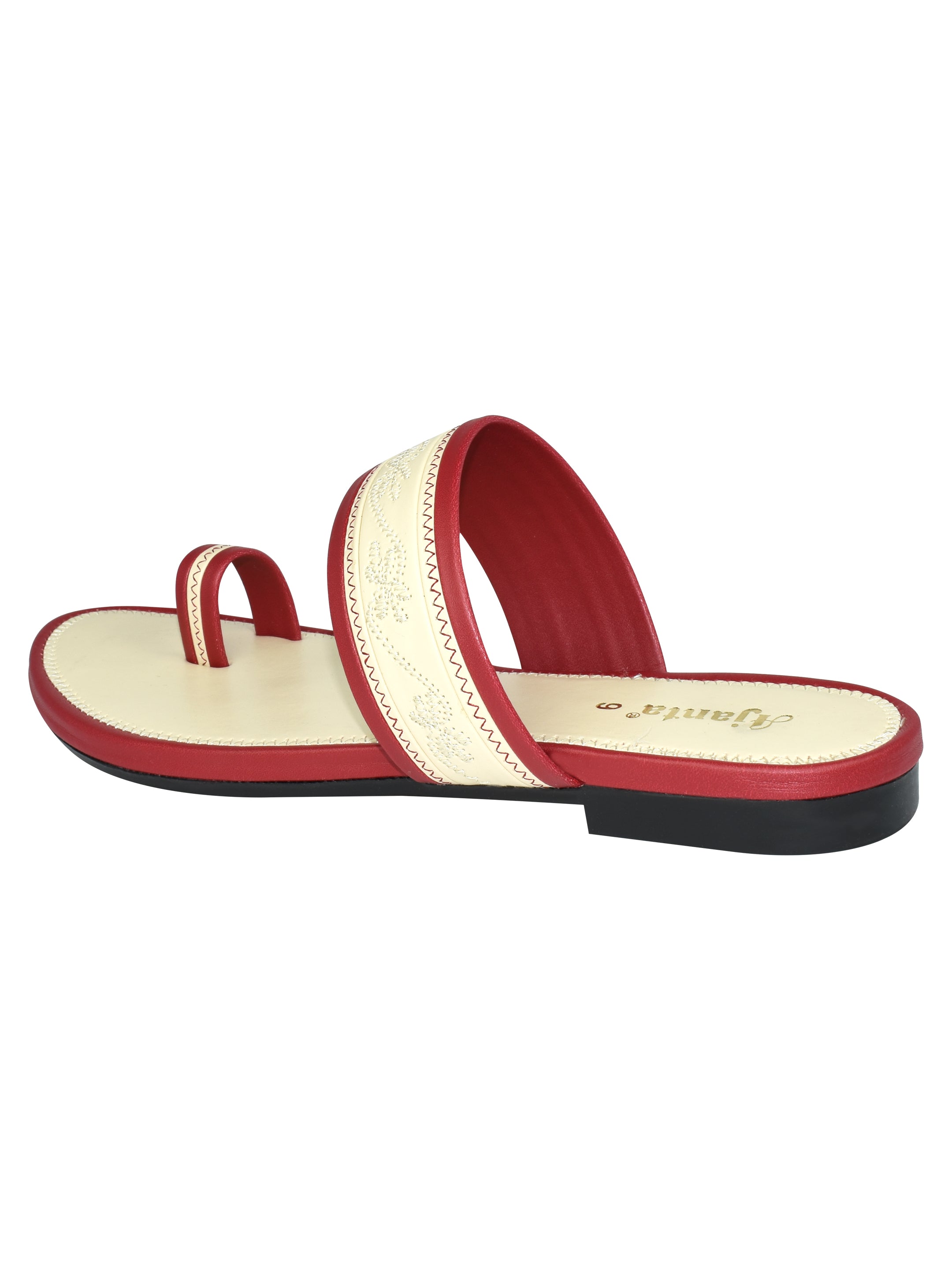 Ajanta Women Flat Sandal /  Durable Anti-Skid Sole for Everyday Comfort / Slip-Resistant & Stylish for Daily Use EL2012
